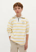SWEATSHIRT COM PADRÃO ÀS RISCAS