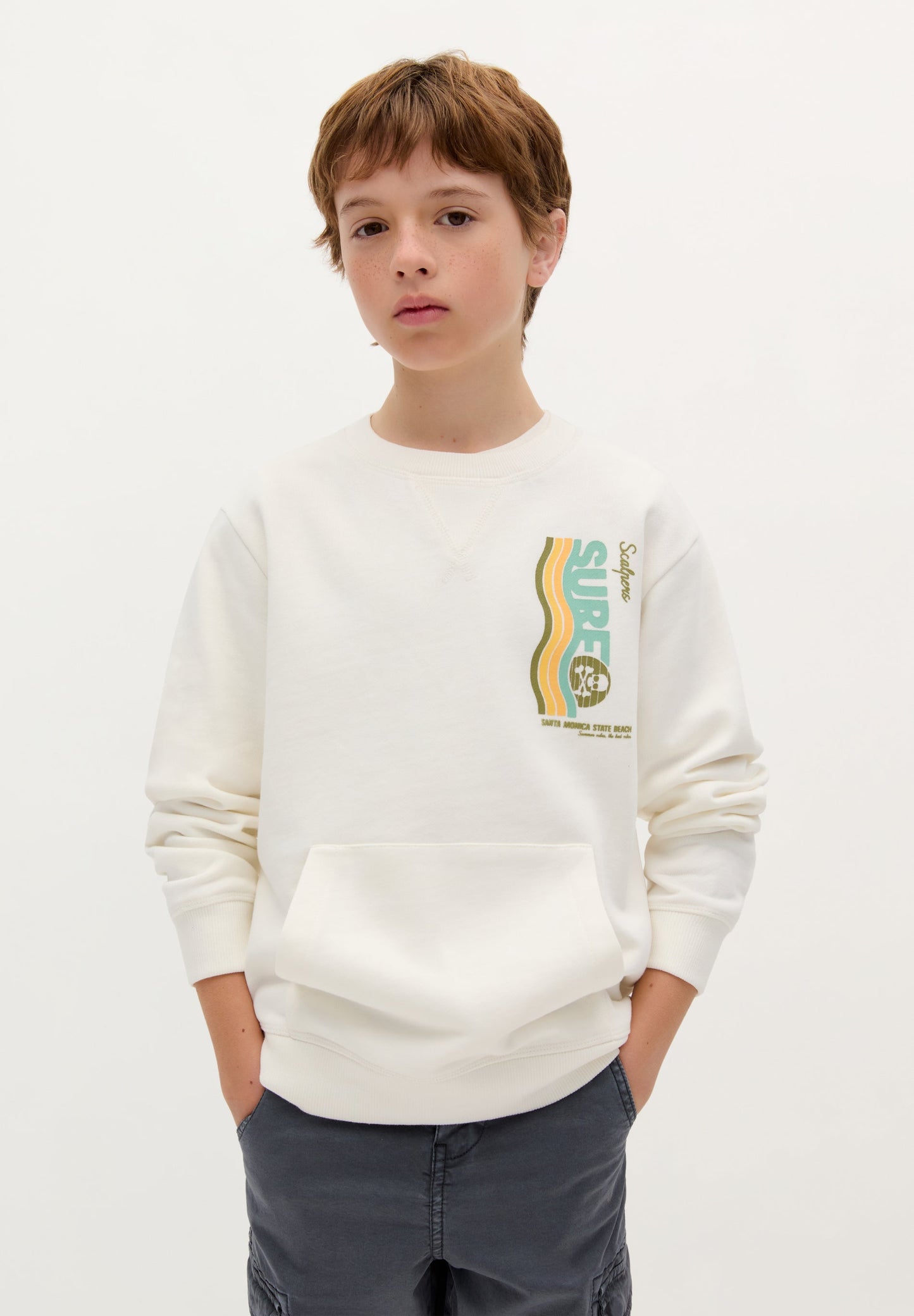 SWEATSHIRT COM PADRÃO DE SURF