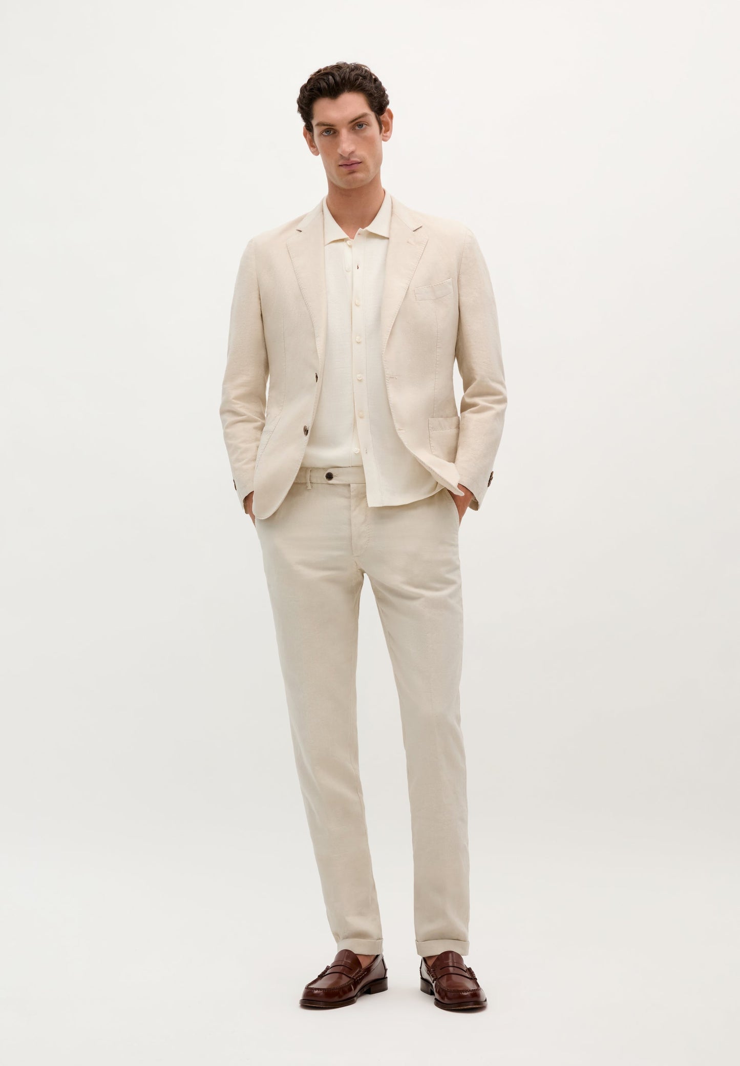 SCDUOMO LINEN SUIT BLAZER