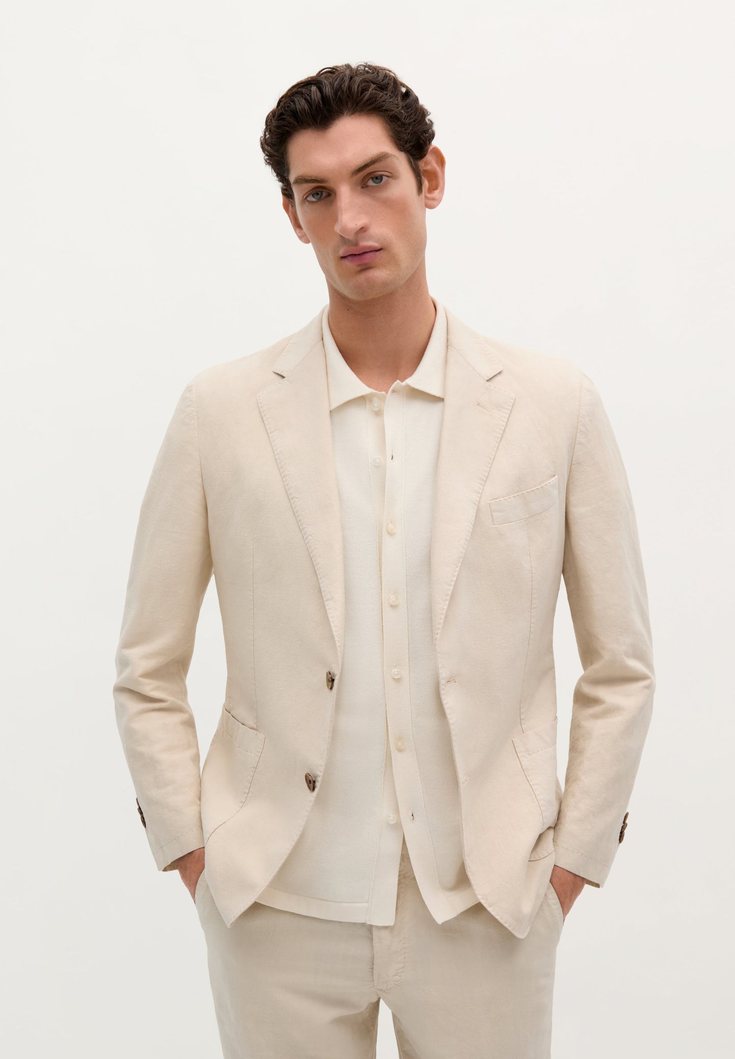 SCDUOMO LINEN SUIT BLAZER