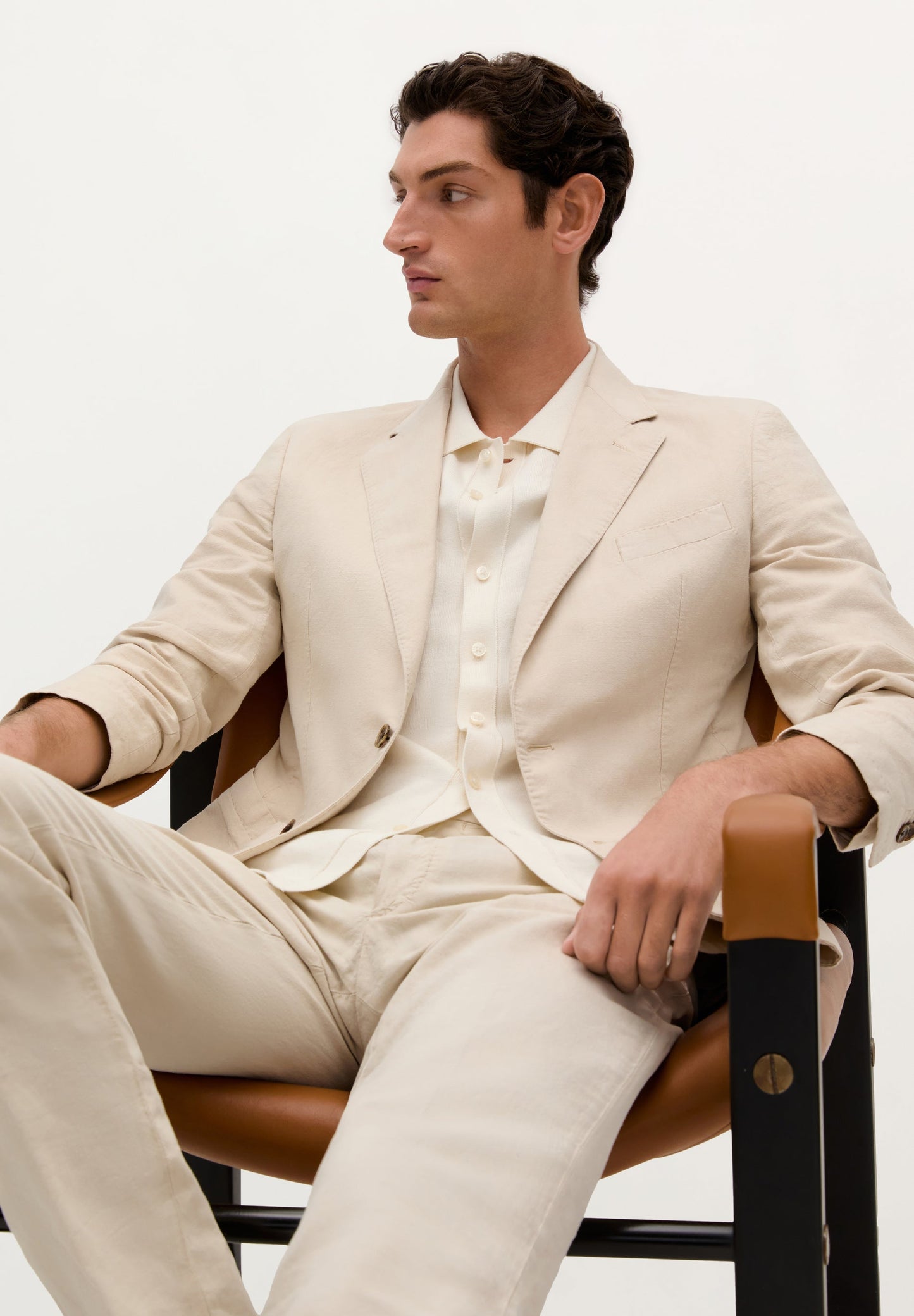 SCDUOMO LINEN SUIT BLAZER