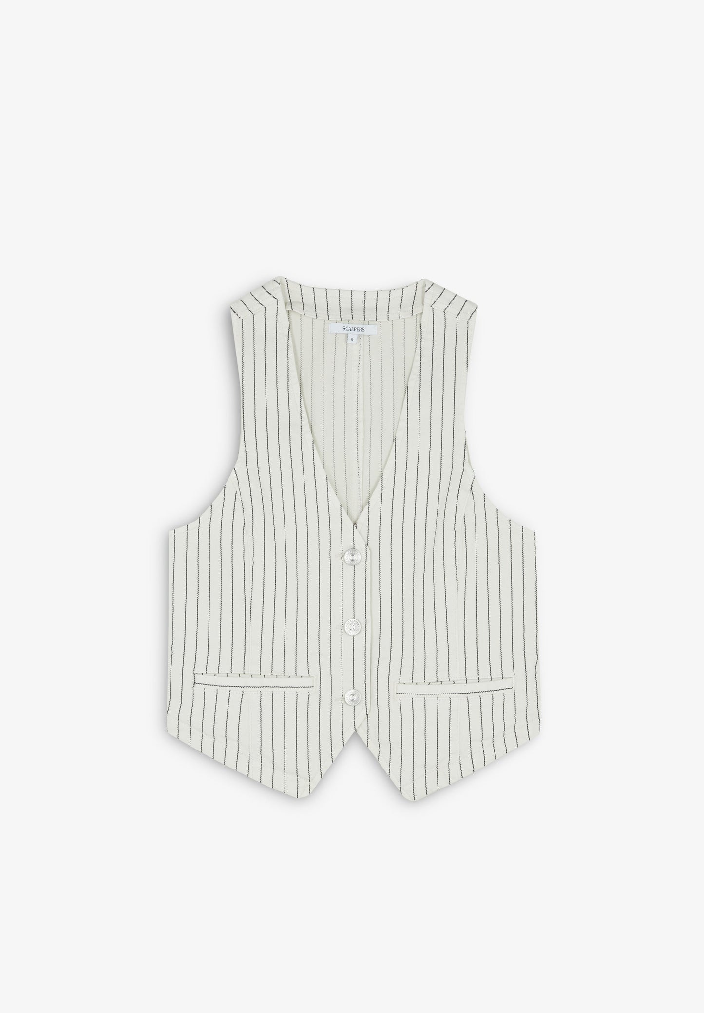 COLETE DENIM ÀS RISCAS