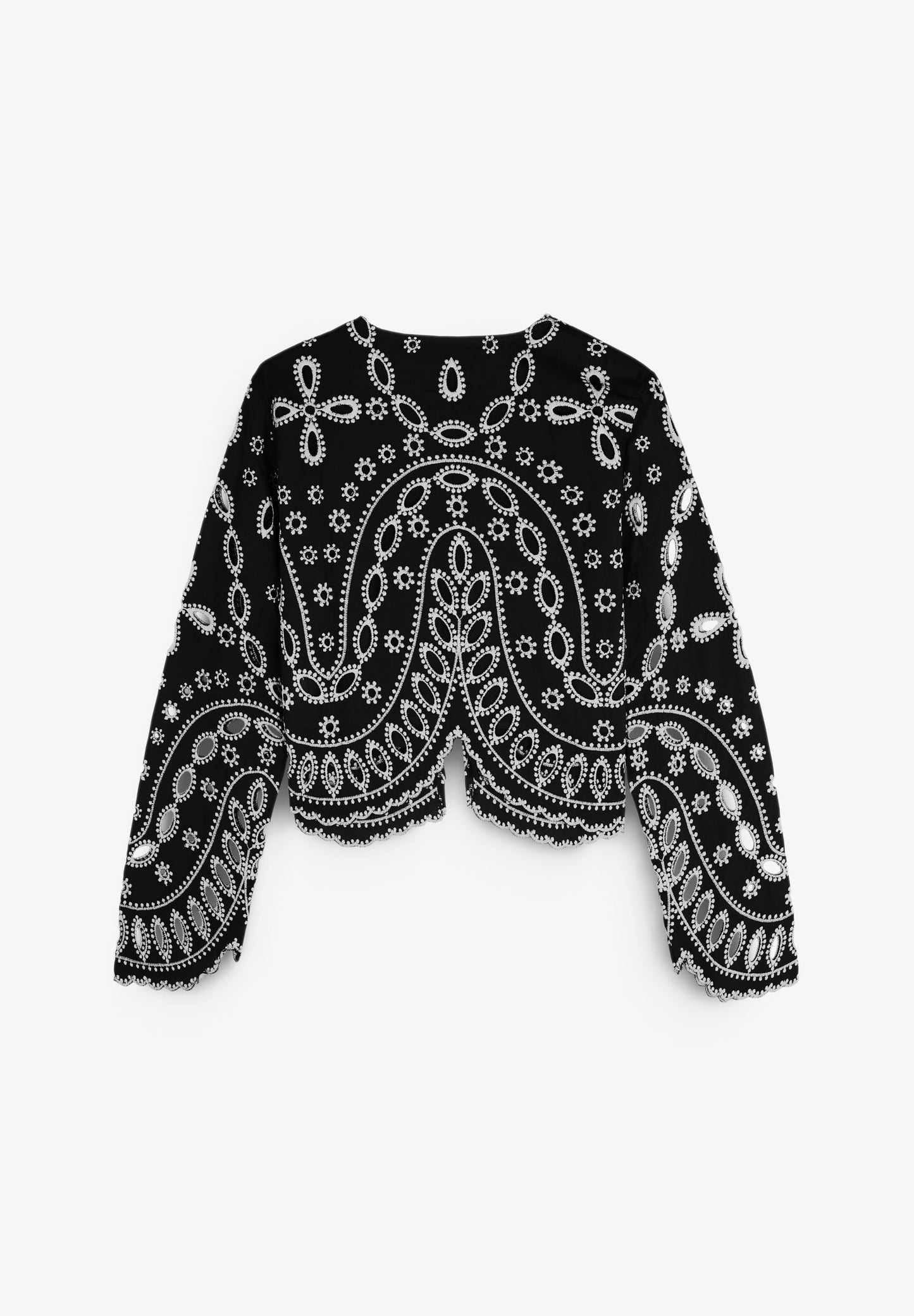 CAMISA COM BORDADOS A CONTRASTAR