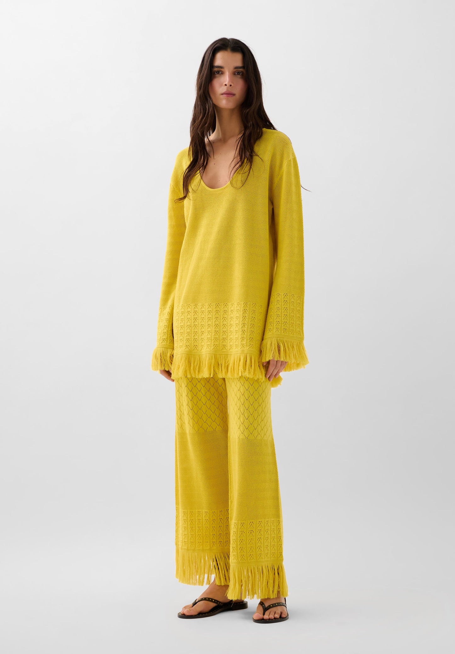 CAMISOLA MALHA FRANJAS
