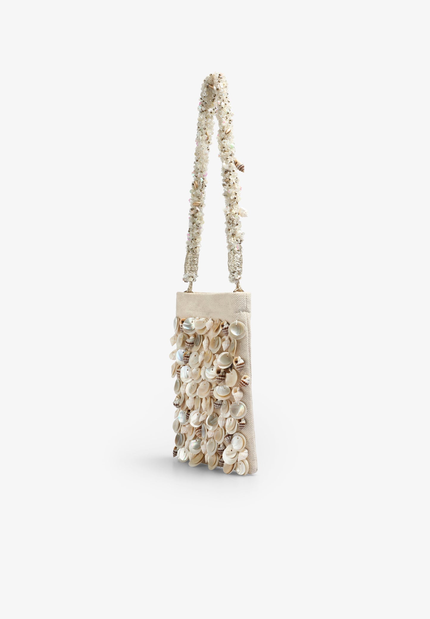 BOLSA COM PORMENORES DE CONCHAS