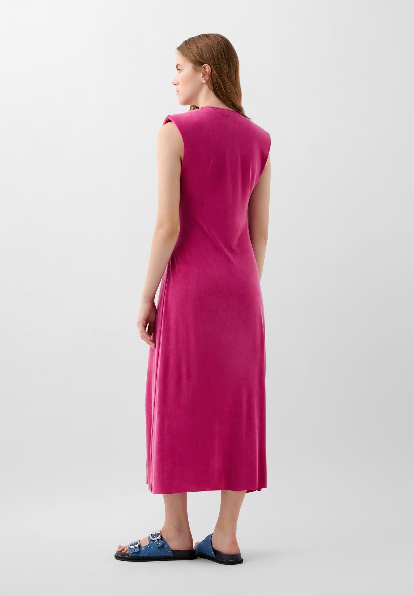VESTIDO DE CUPRO COM PORMENOR NA CINTURA