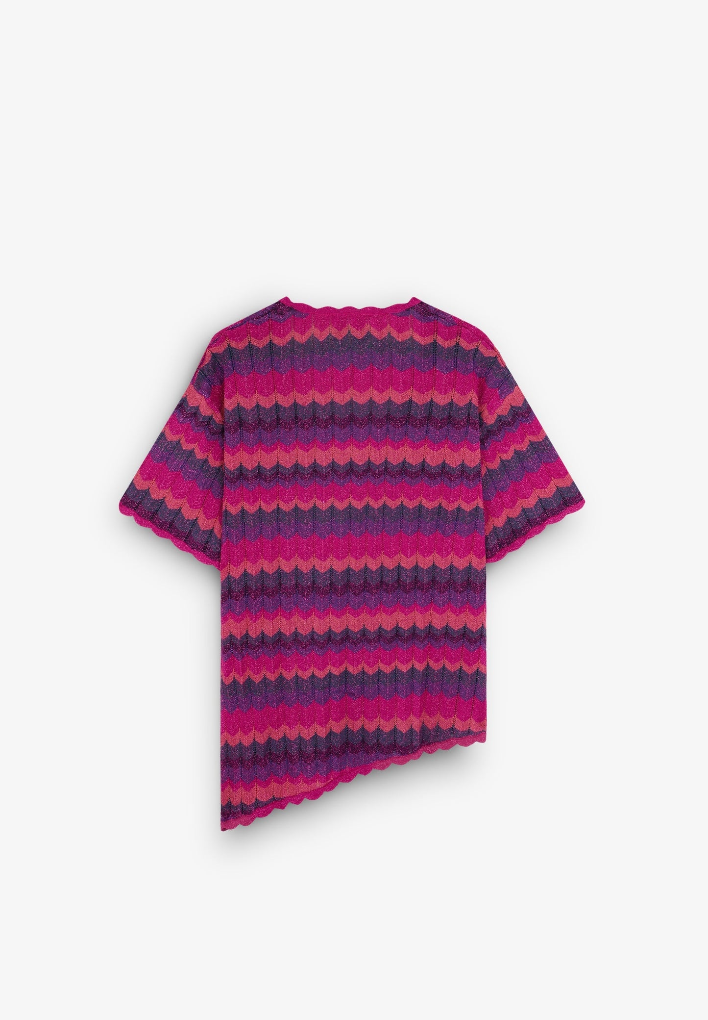 CAMISOLA DE MALHA COM RENDILHADO EM FIO METALIZADO