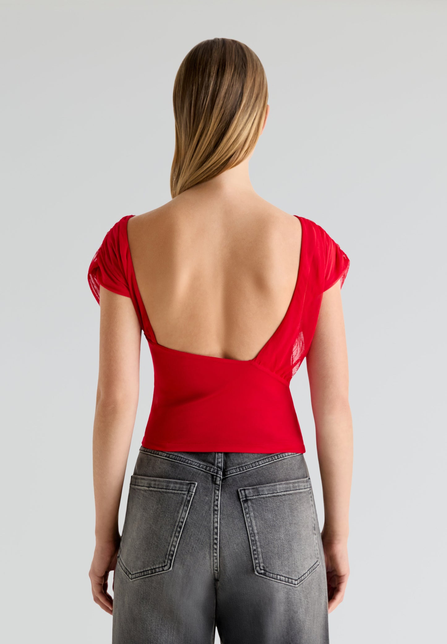 LAAGAM | TOP GEMINI RED DRAPED