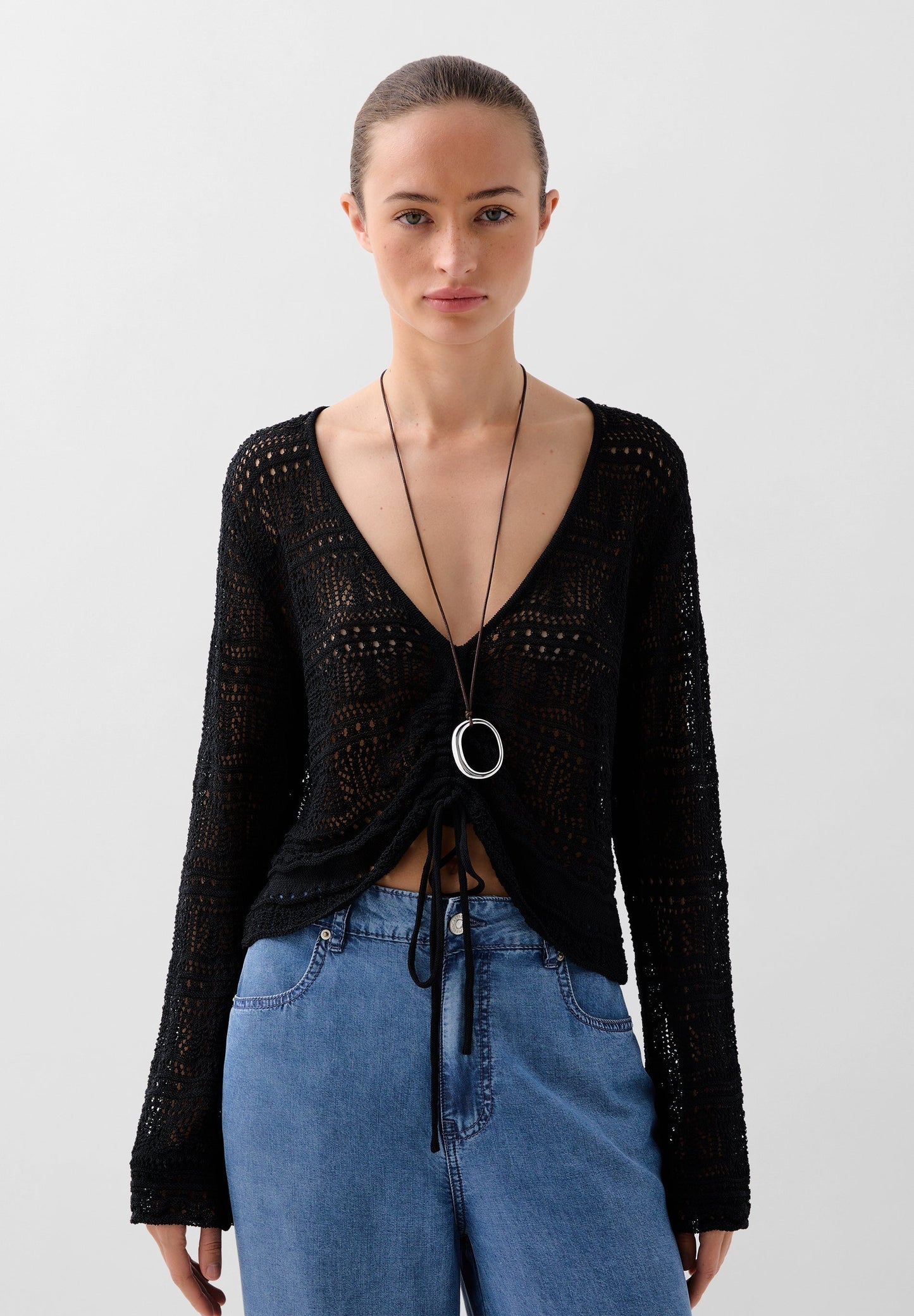 SWEATER EM MALHA COM FRANZIDO