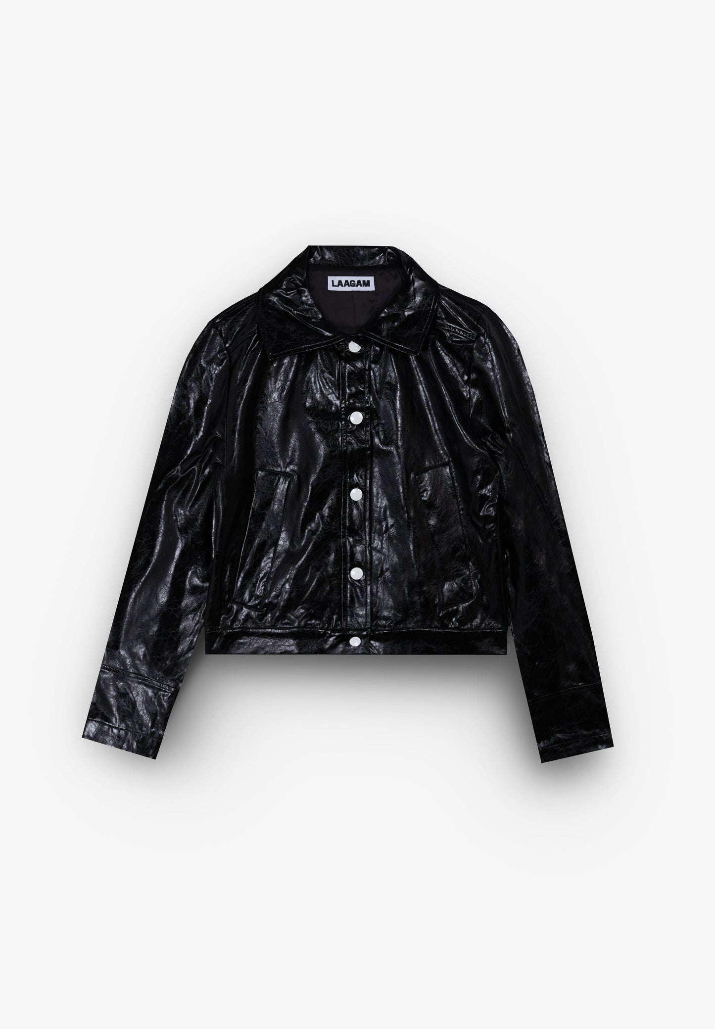 LAAGAM | CASACO LENA BLACK FAUX LEATHER JACKET