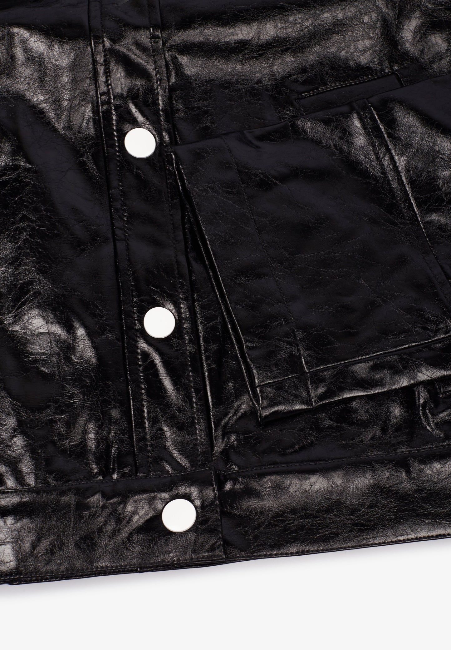 LAAGAM | CASACO LENA BLACK FAUX LEATHER JACKET