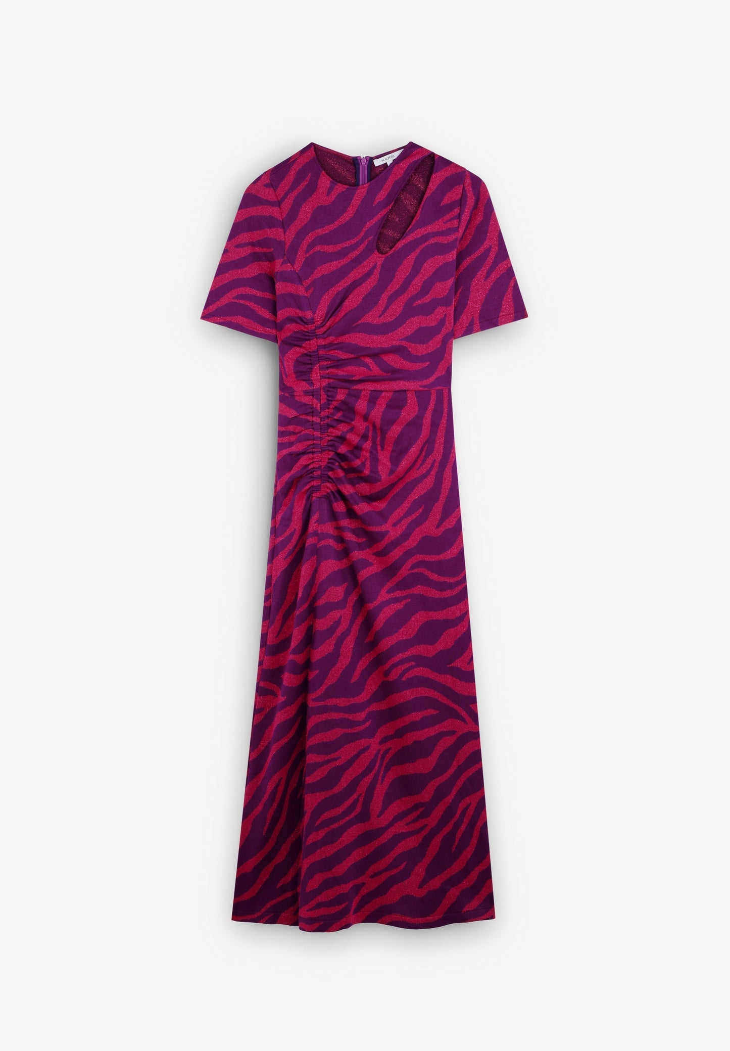 VESTIDO COM ABERTURAS EM ESTAMPADO ANIMAL