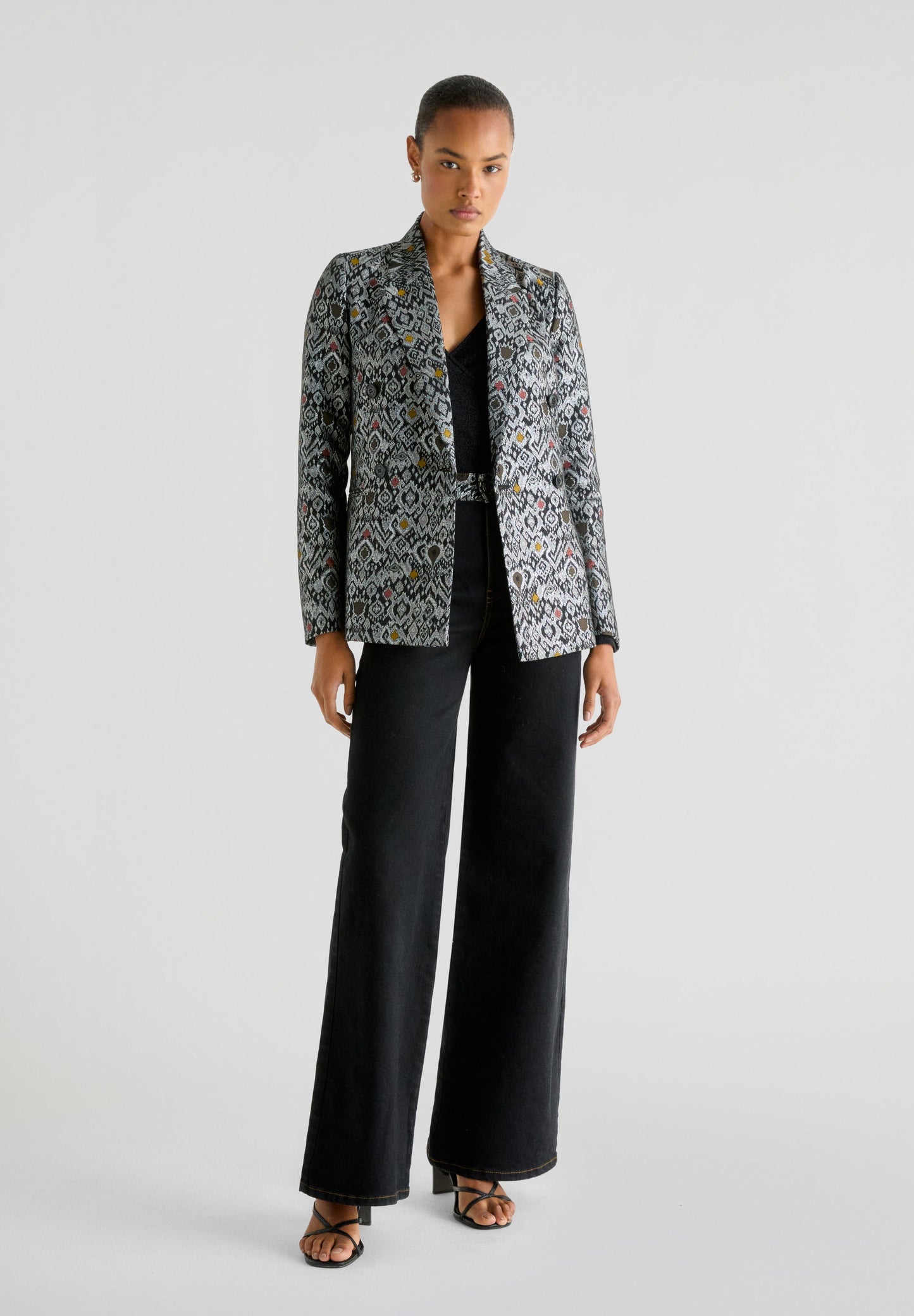 BLAZER DE JACQUARD METALIZADO