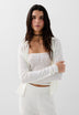 SCPOINTELLE WHITE CARDIGAN