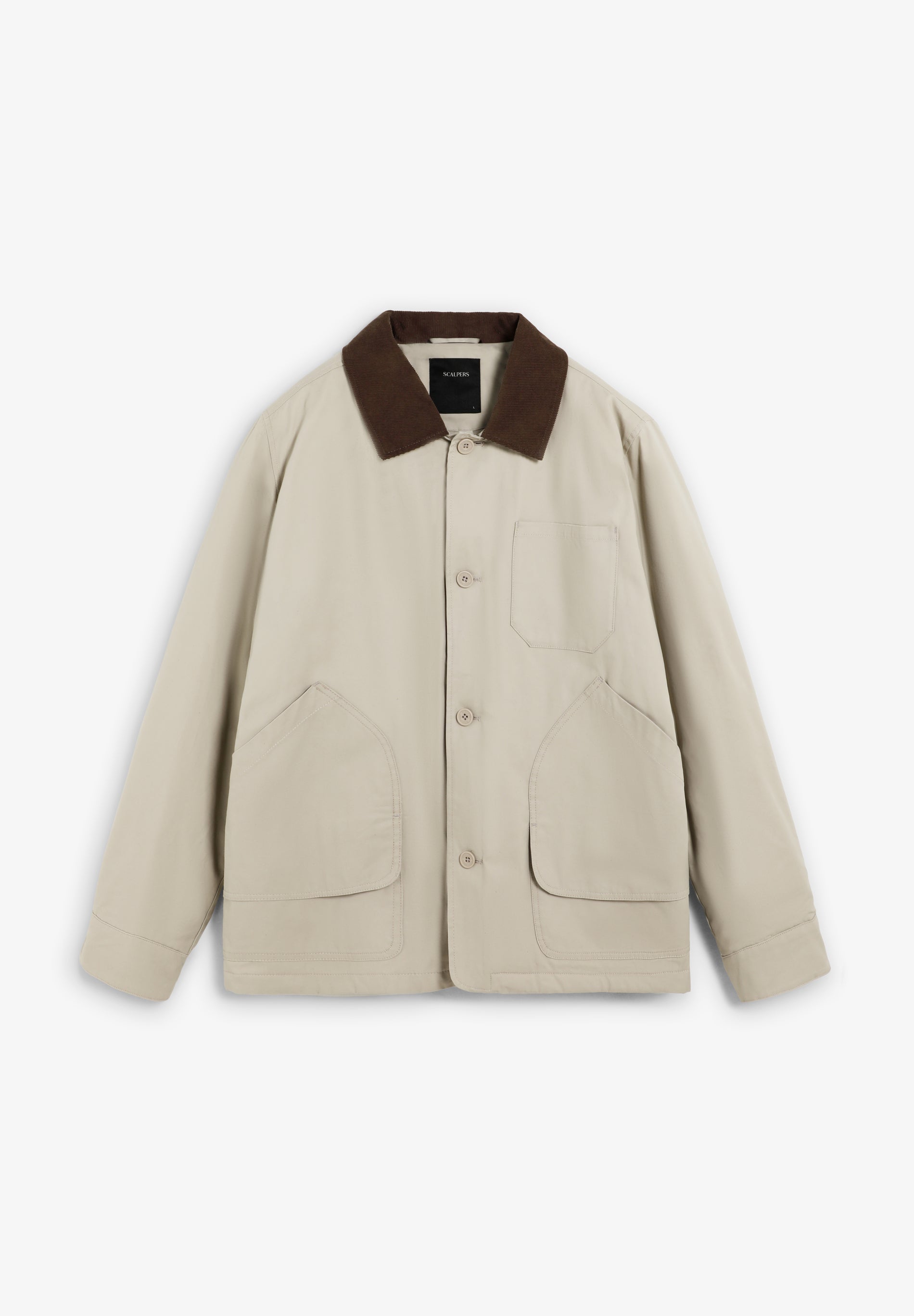CARDIGAN COM GOLA DE BOMBAZINA A CONTRASTAR