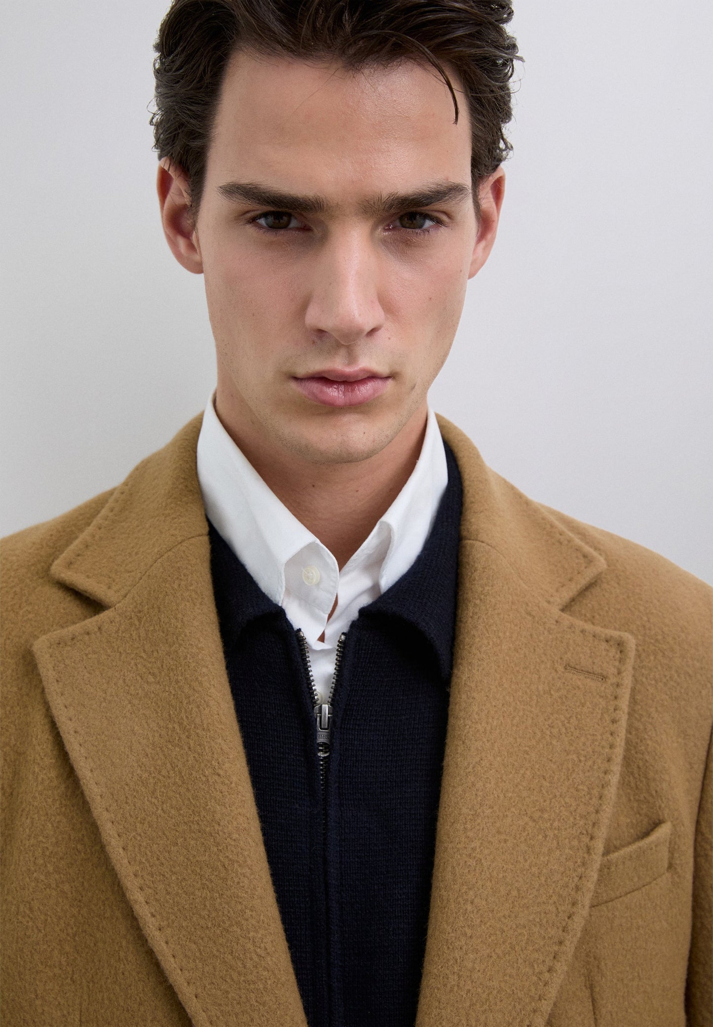 CASACO COMPRIDO ABA DE LÃ