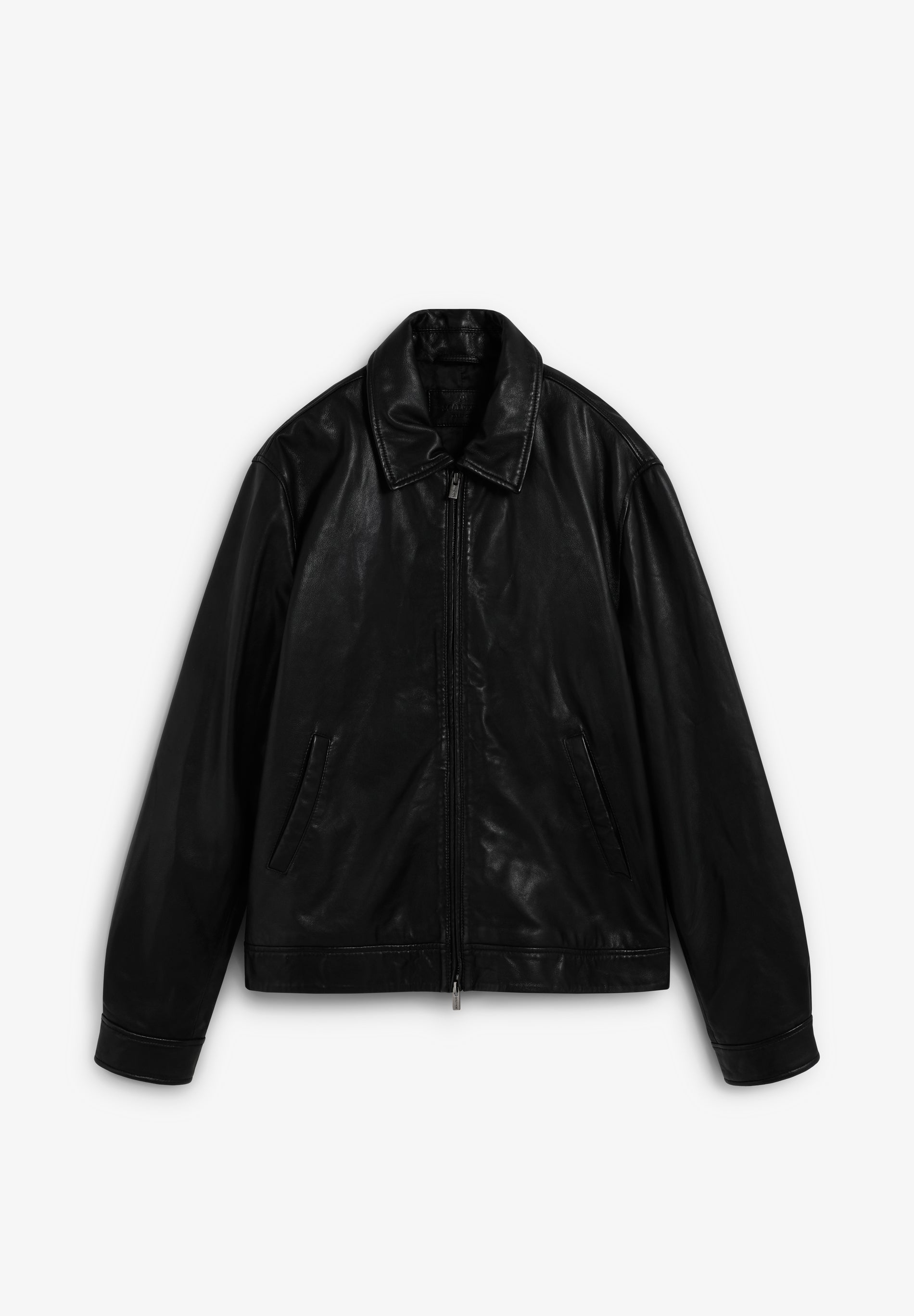 CARDIGAN DE PELE COM GOLA DE CAMISA