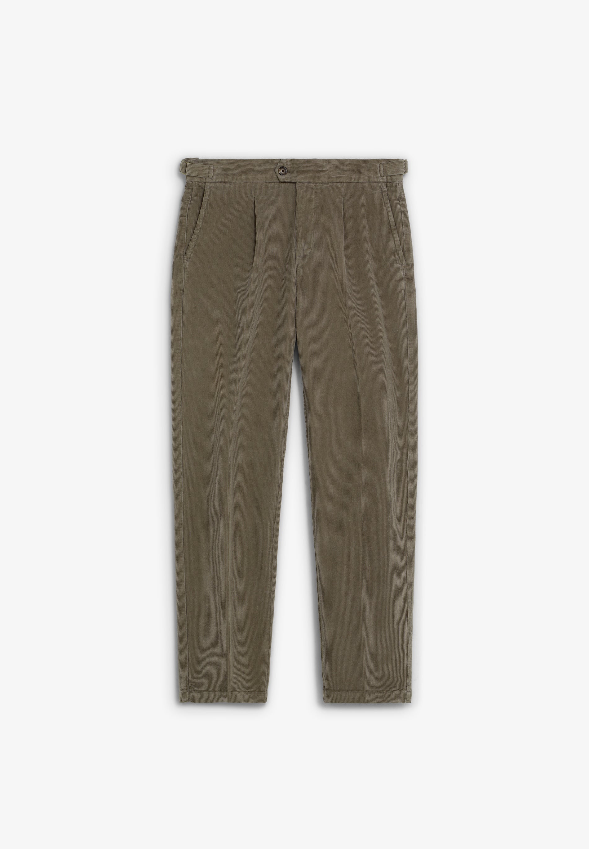 CALÇAS DE BOMBAZINA COM PINÇAS SLIM FIT