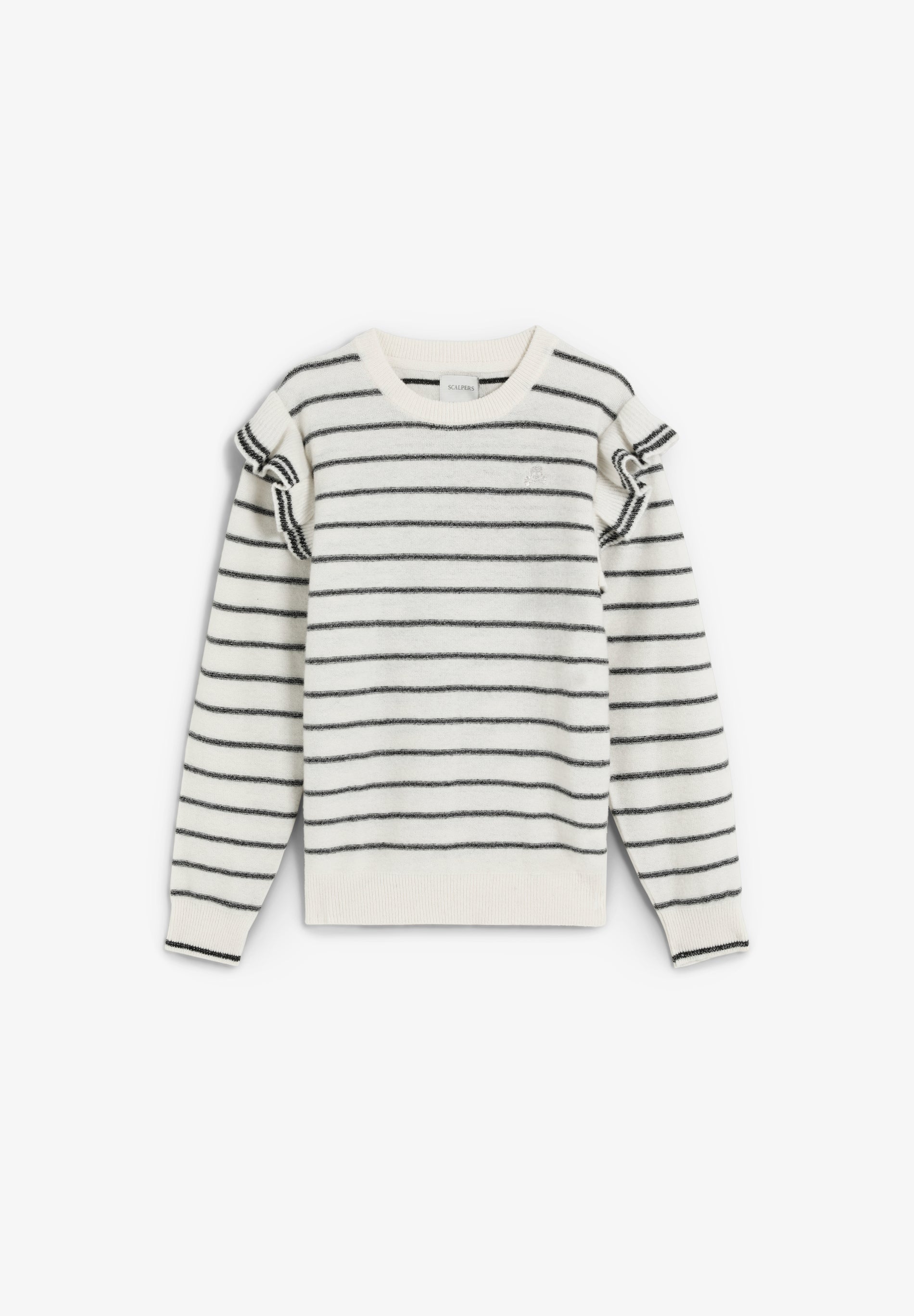 SWEATER ÀS RISCAS COM FOLHOS
