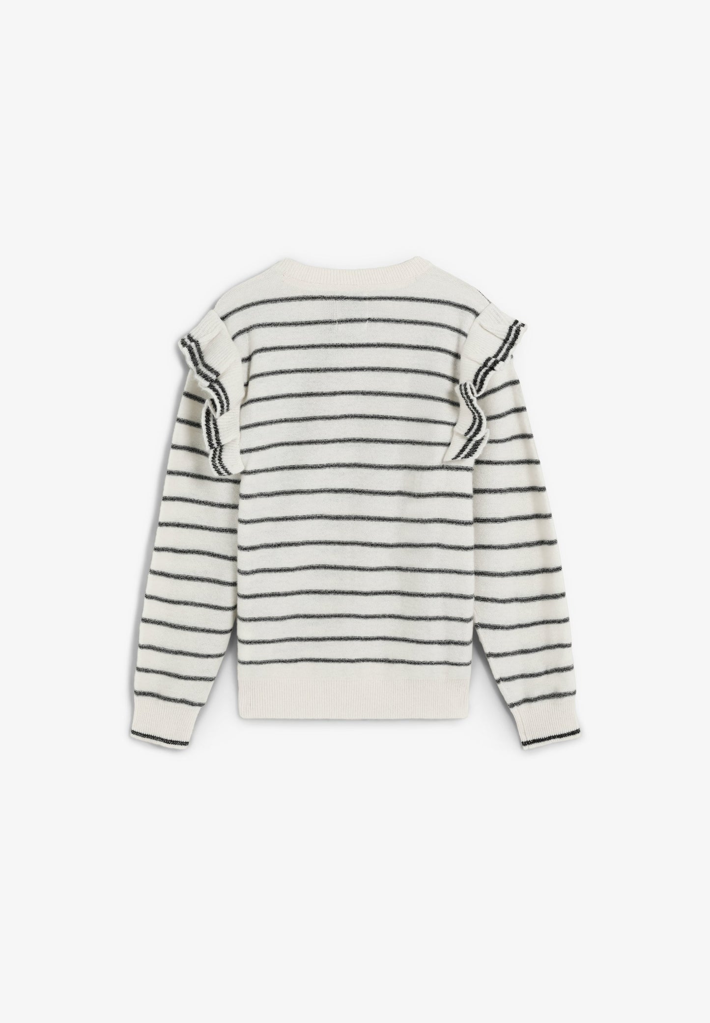 SWEATER ÀS RISCAS COM FOLHOS