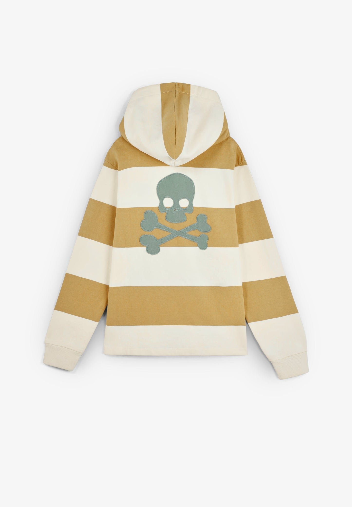 SWEATSHIRT ÀS RISCAS DE CAPUZ COM SKULL