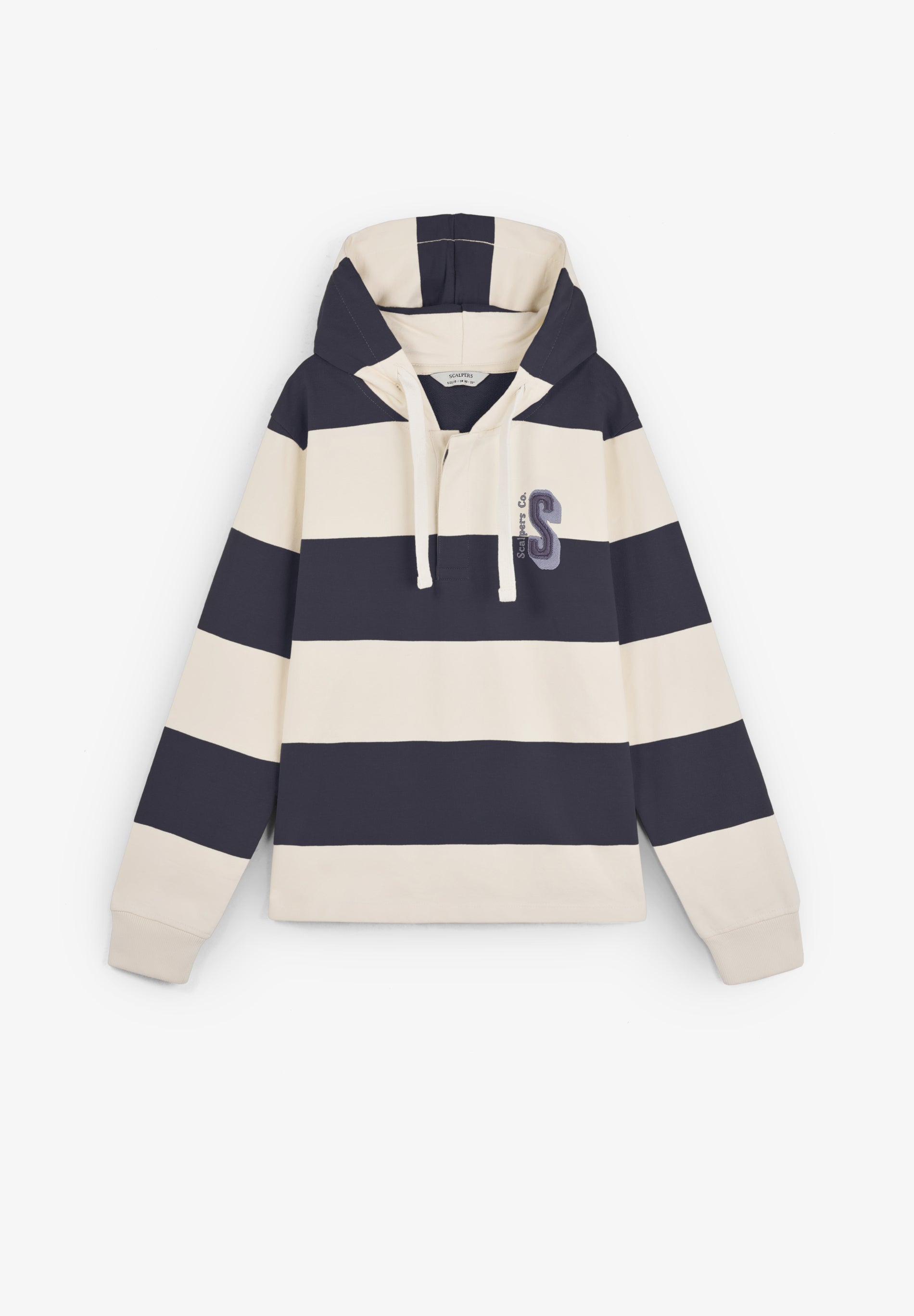 SWEATSHIRT ÀS RISCAS DE CAPUZ COM SKULL