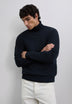 SWEATER DE MALHA COM GOLA ALTA DE LÃ