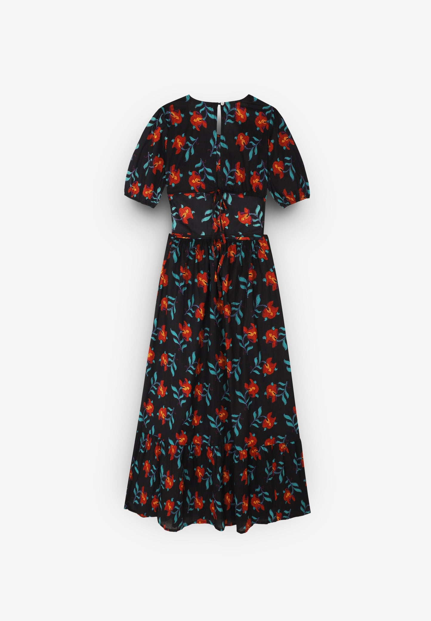 BABBAKI | VESTIDO BLACK FLOWERS