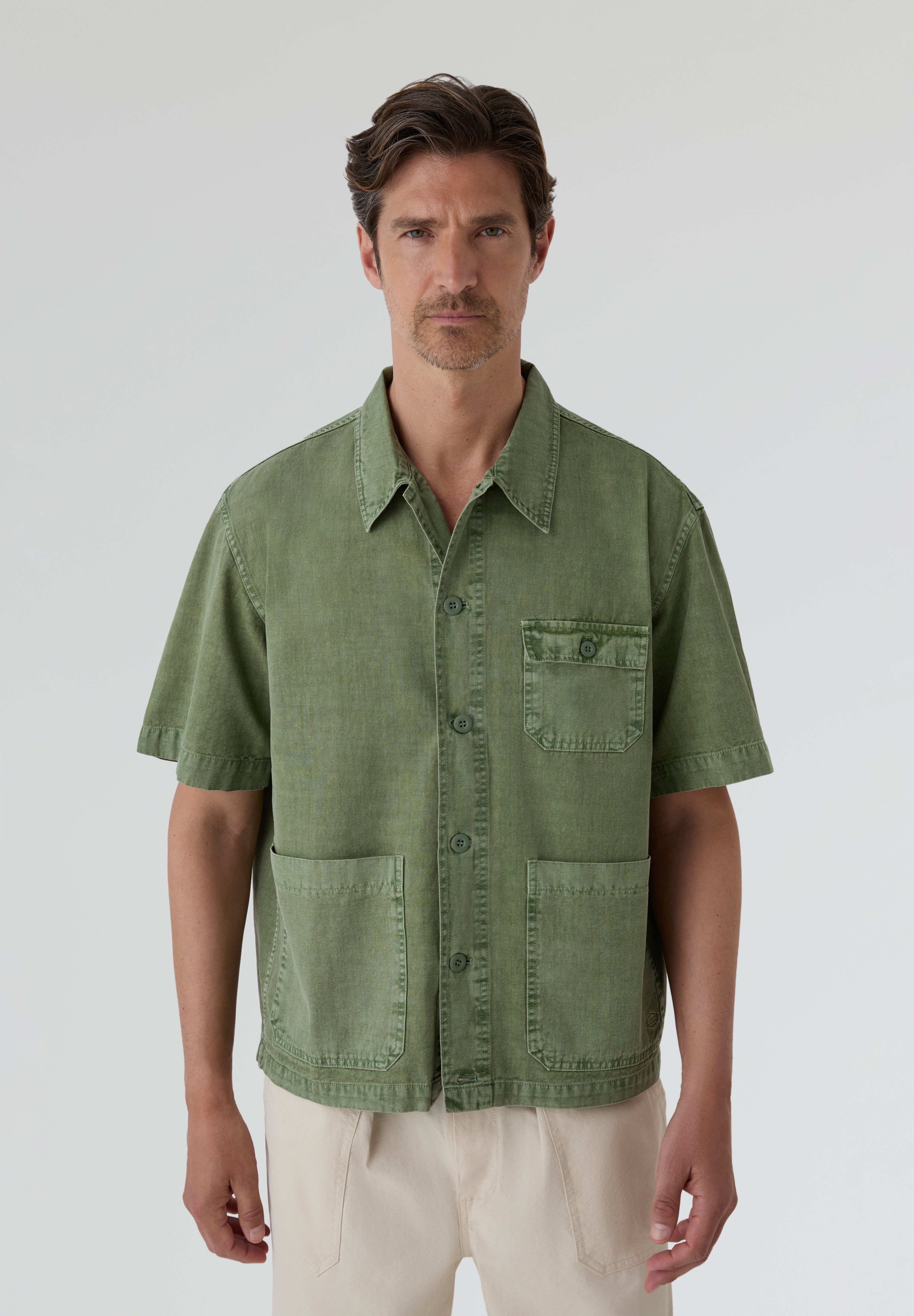 KAPPY | PIGMENT HALF SHIRT JACKET