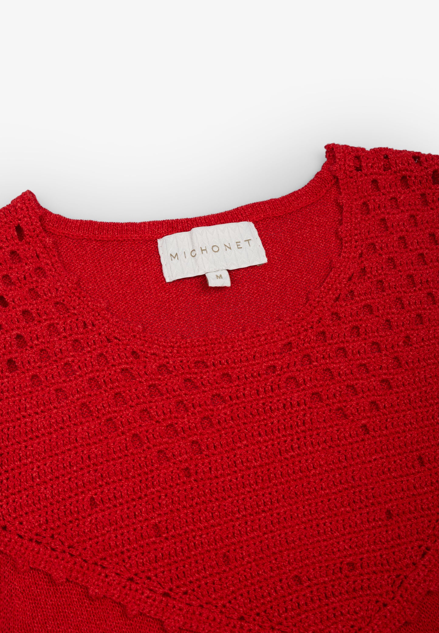 MICHONET | VESTIDO CROCHET ROJO