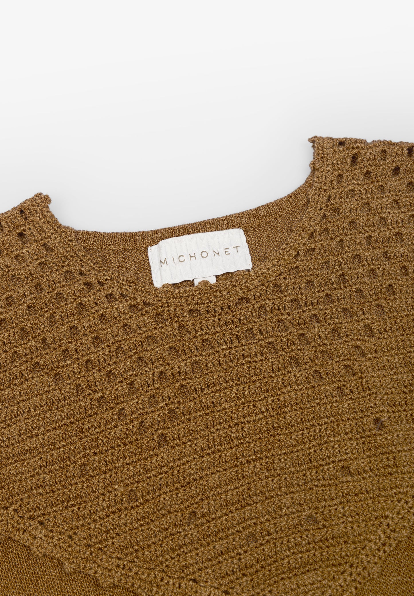 MICHONET | VESTIDO CROCHET CANELA