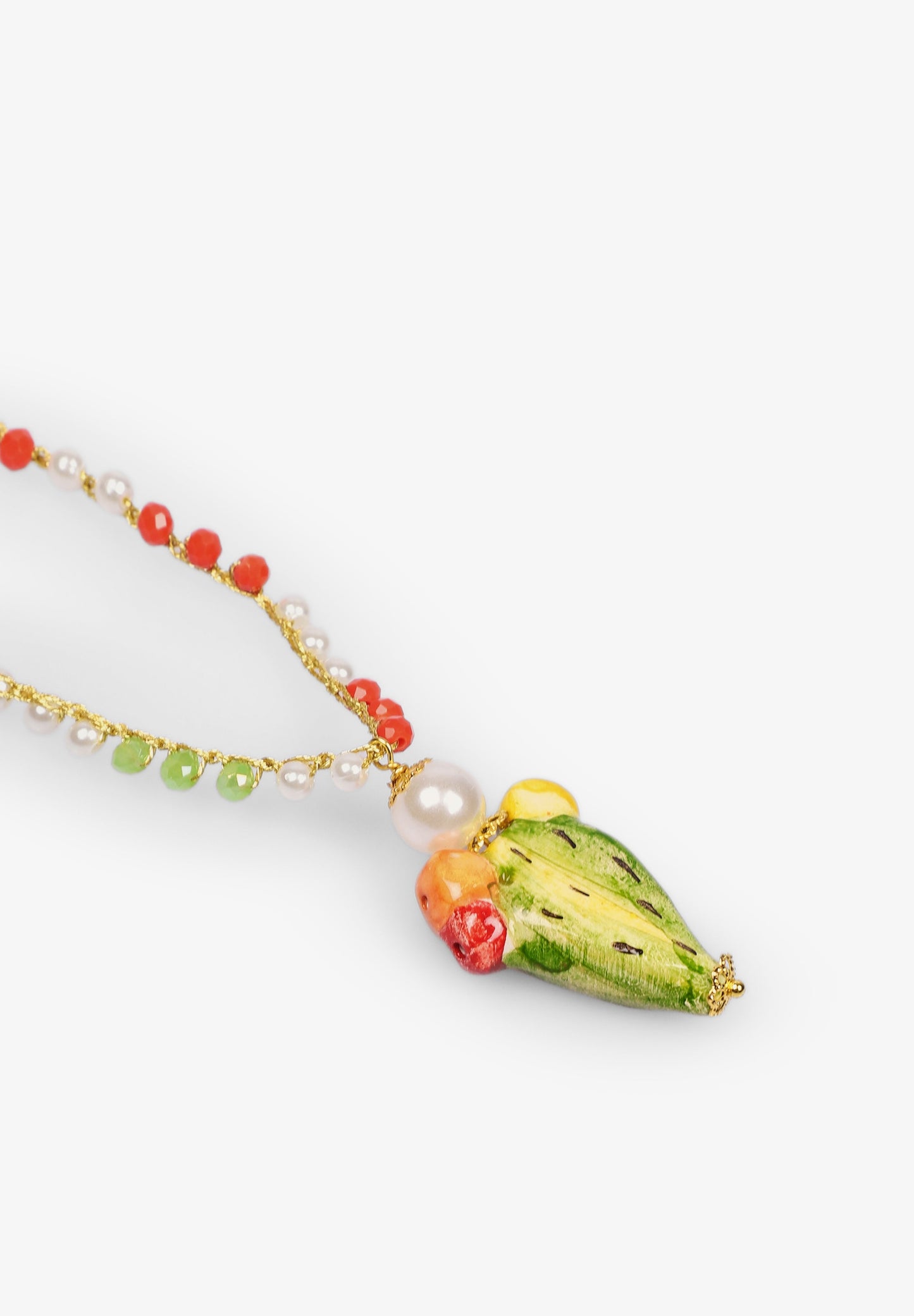 CASHFANA | COLLAR LARGO DE CERÁMICA CACTUS