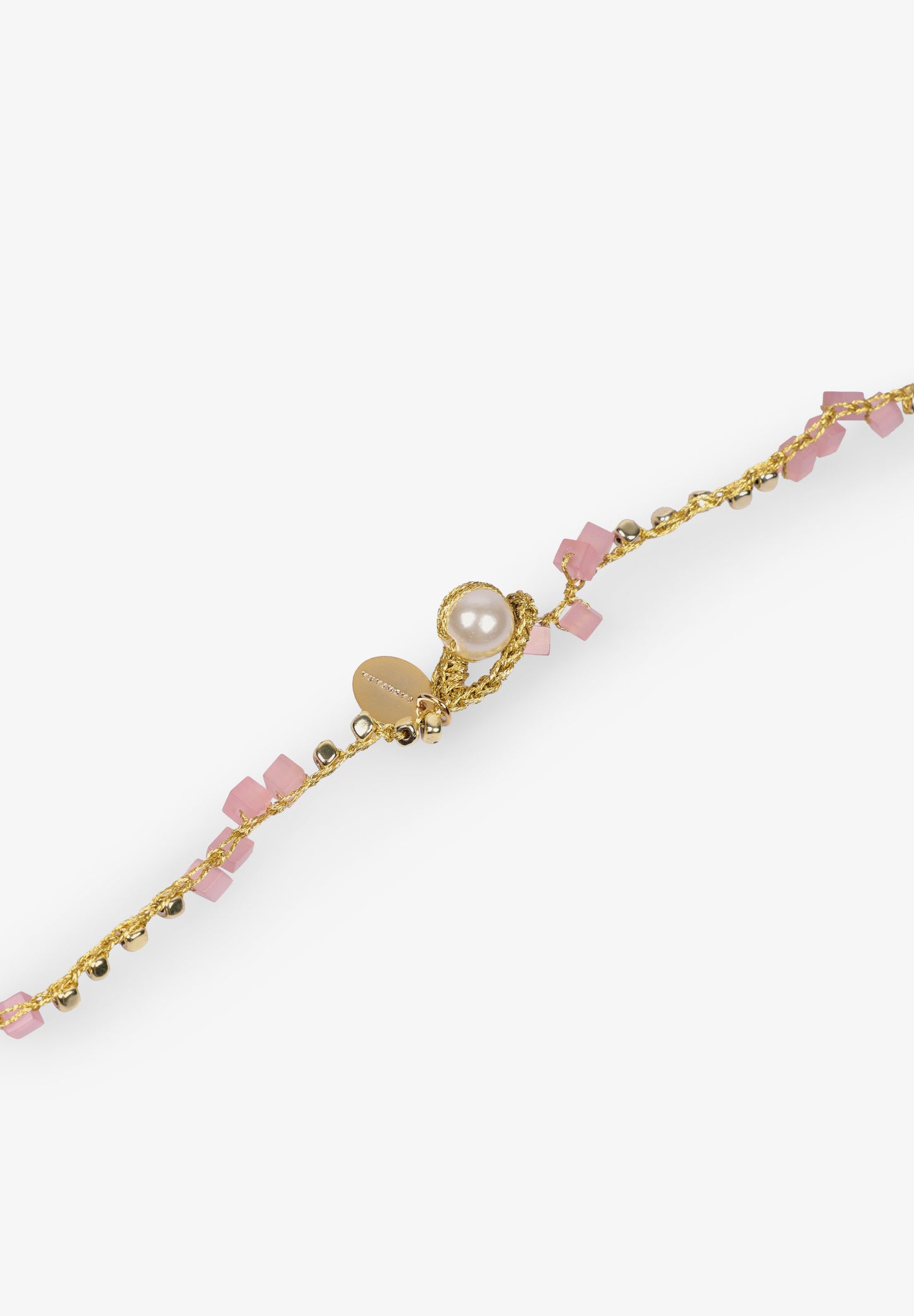 CASHFANA | COLLAR LARGO DE CERÁMICA FUNGHI ROSA