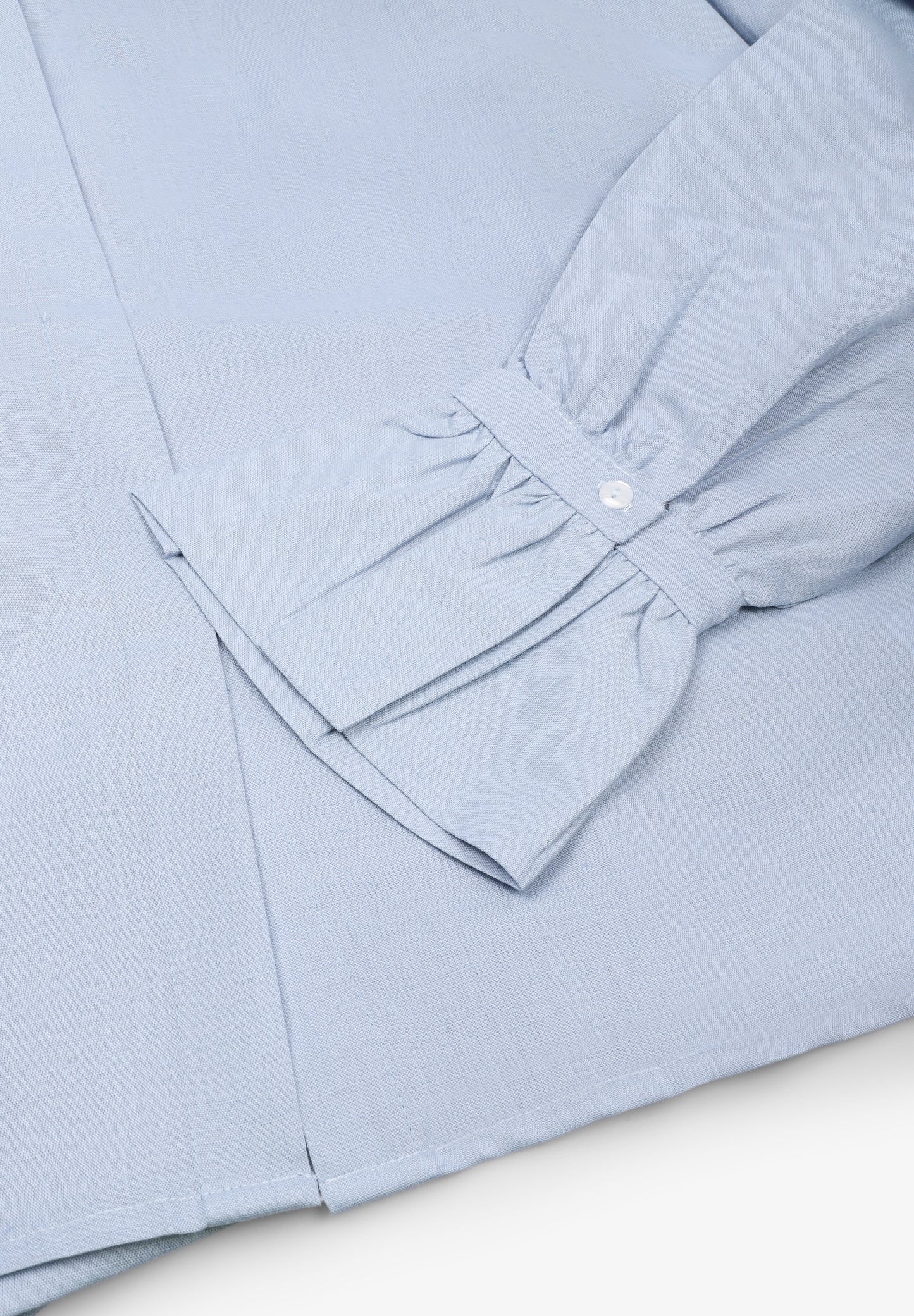 WERIT | CAMISA BALMORAL  LINO AZUL
