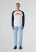 WRANGLER | T-SHIRT DE BEISEBOL COM MANGA COMPRIDA