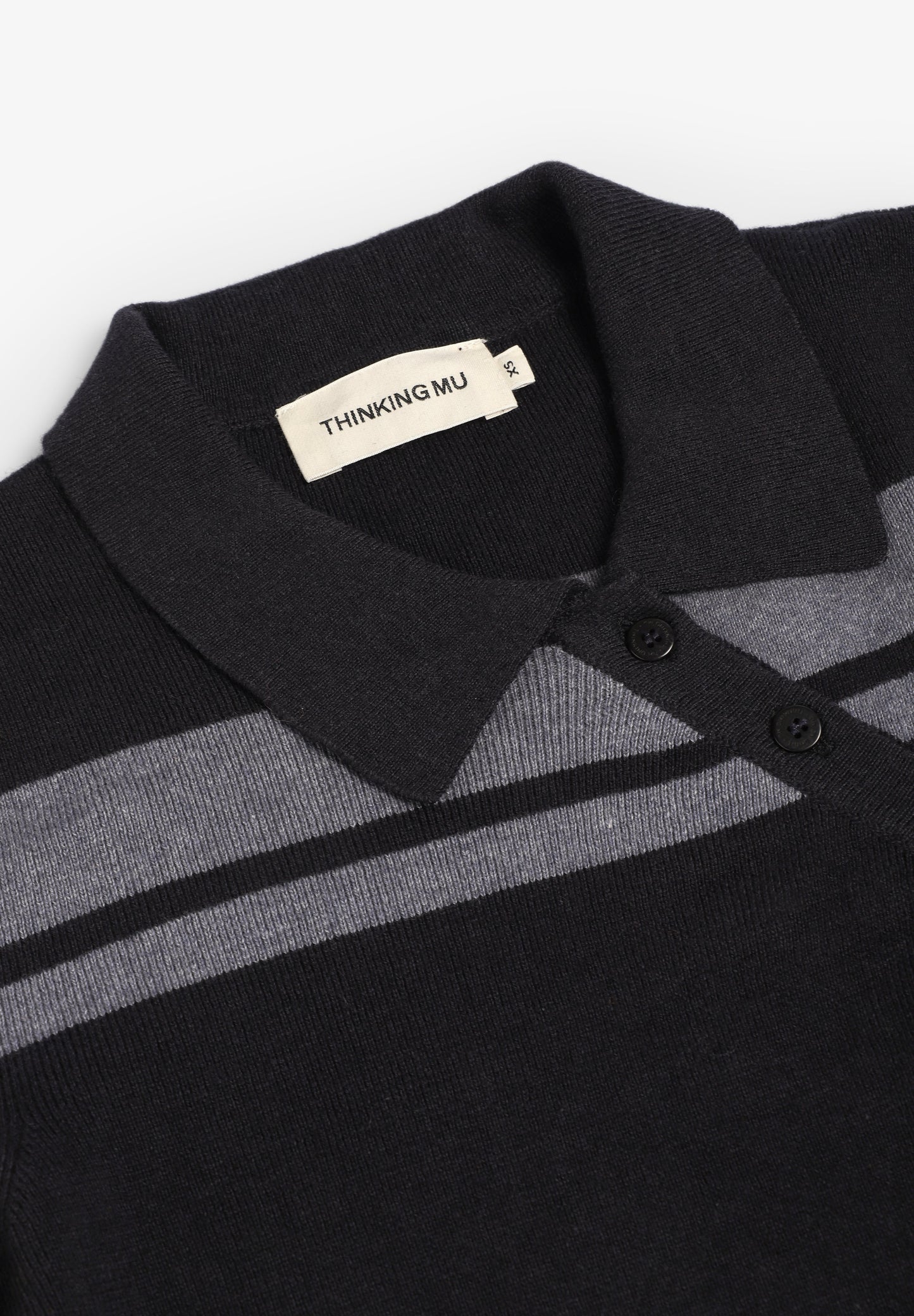 THINKING MU | GREY DANTE KNITTED SWEATER