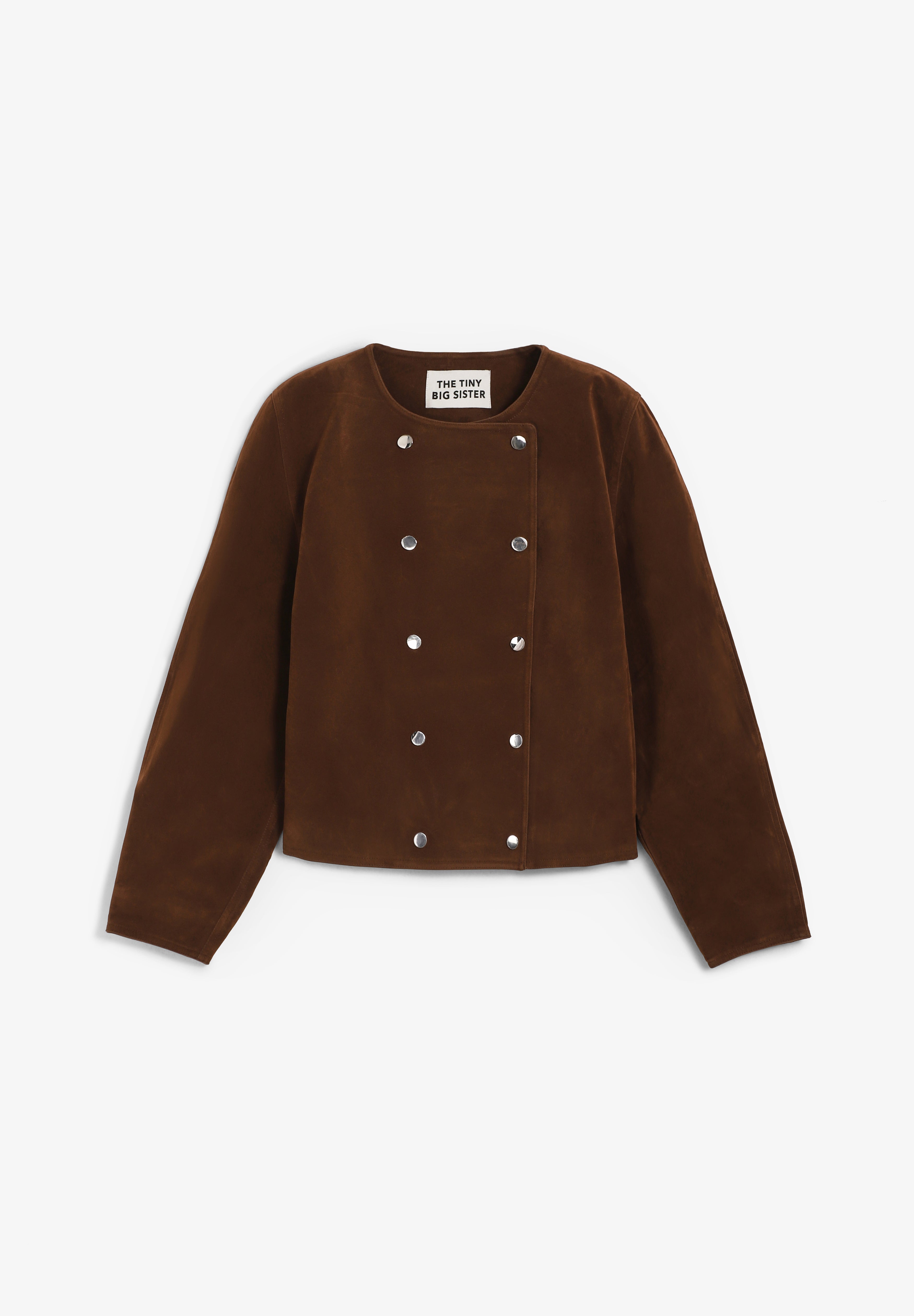 THE TINY BIG SISTER | CARDIGAN COM BOTÕES EFEITO CAMURÇA