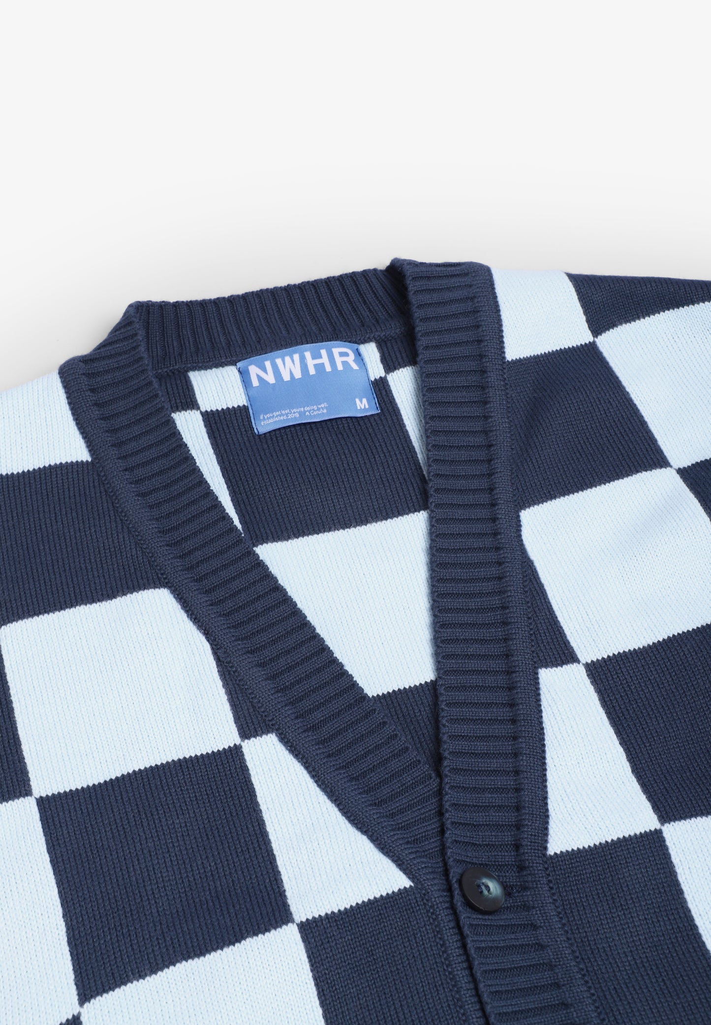 NWHR | CHECKERED BLUE CARDIGAN