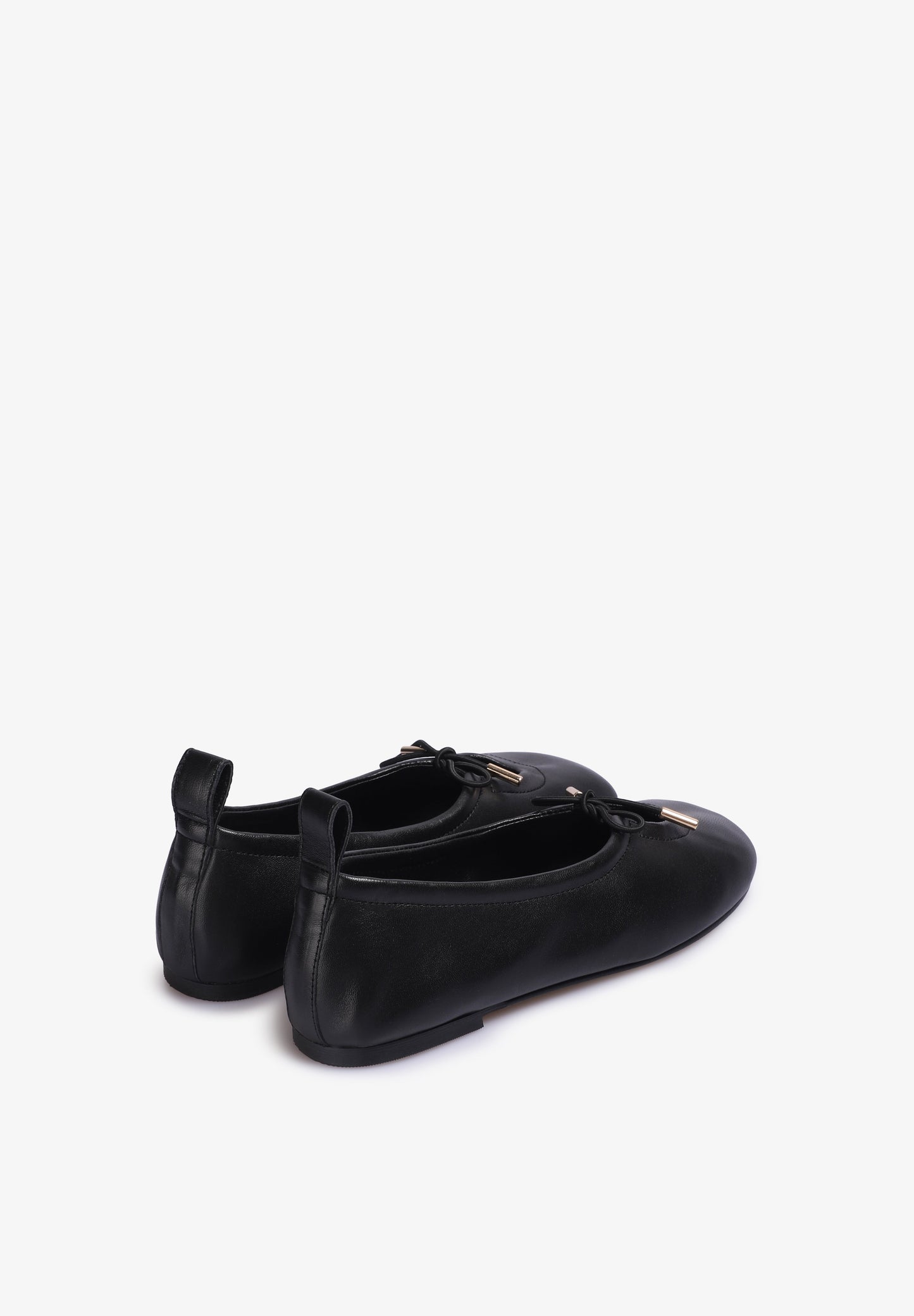 ALOHAS | ROSALIND BLACK LEATHER BALLET FLATS