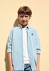 CAMISA DENIM DECOTE COM BOTÕES