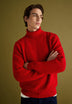 SWEATER DE GOLA ALTA CANELADA
