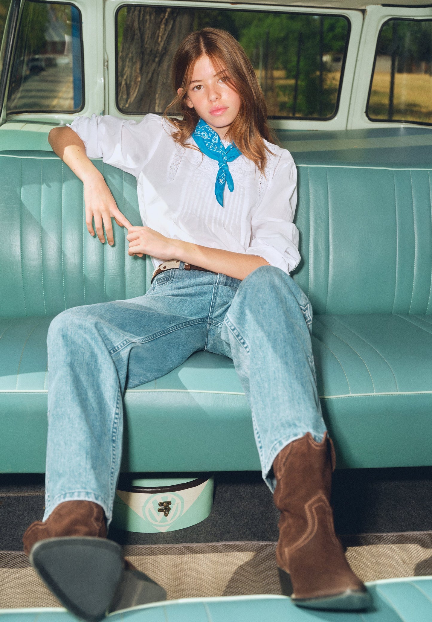 SCWIDE EMB LEG JEANS GIRLS