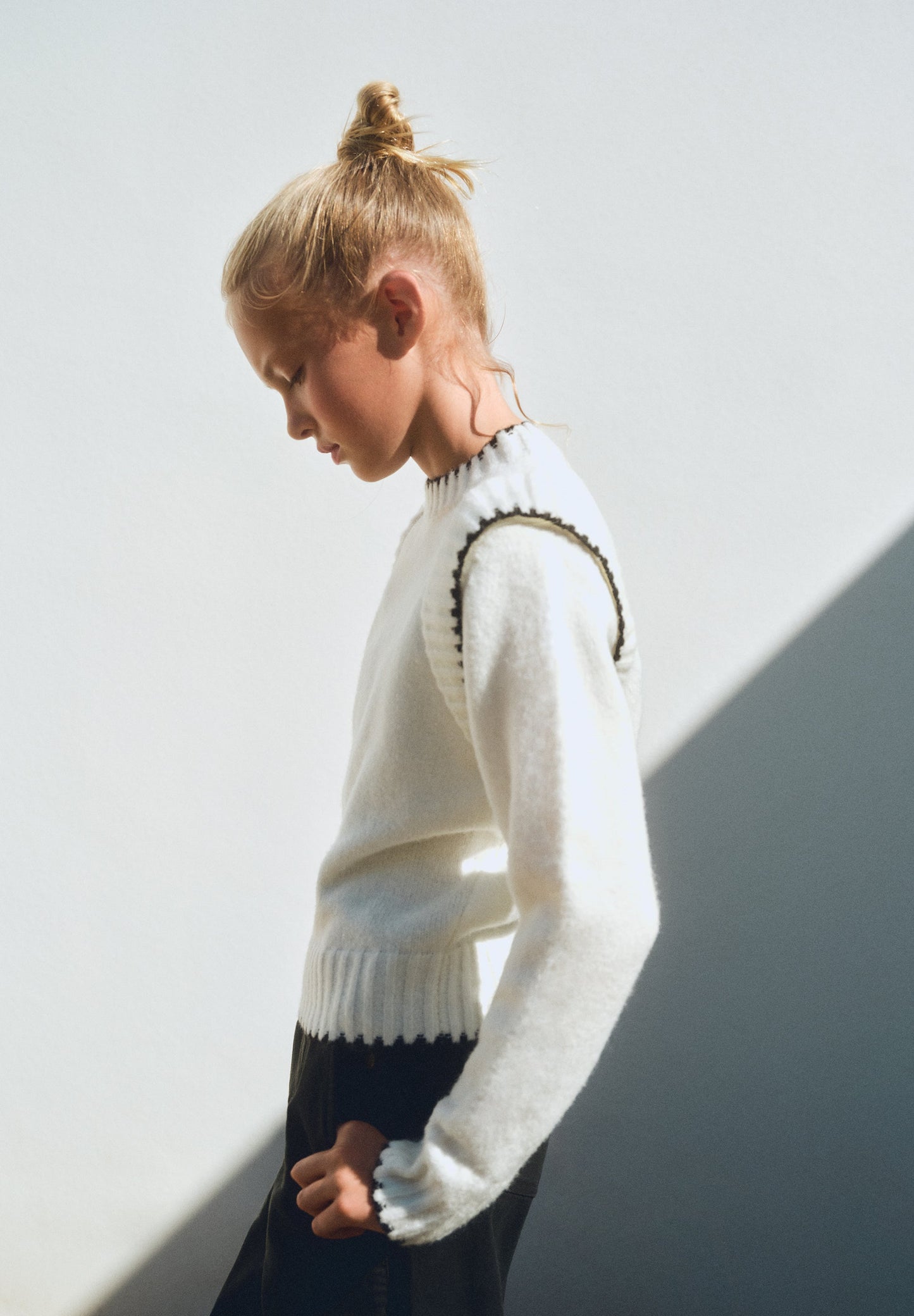 SWEATER DE MALHA COM CONTRASTE