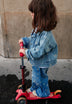 CASACO EM DENIM COM PORMENORES BORDADOS