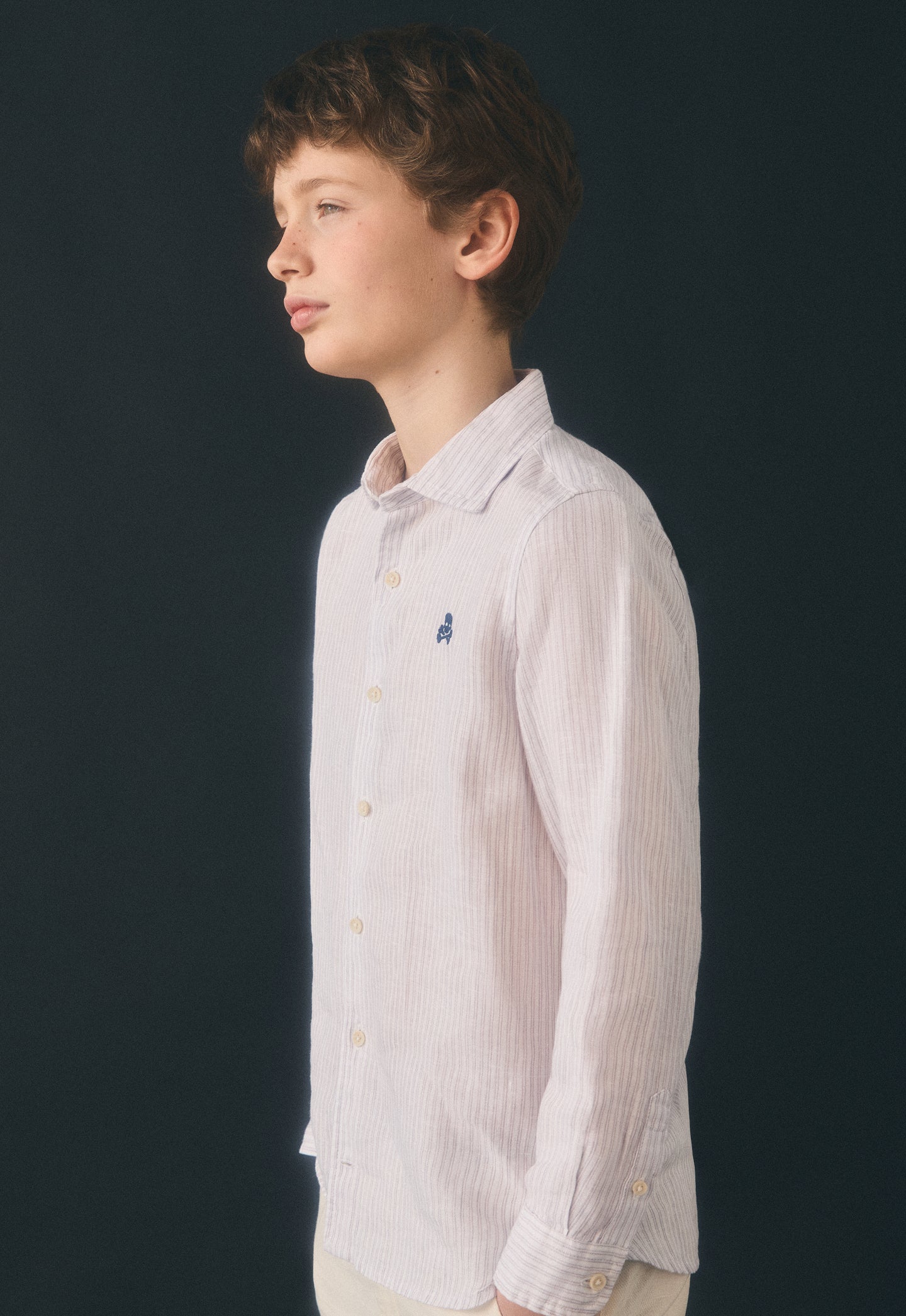 CAMISA DE LINHO ÀS RISCAS