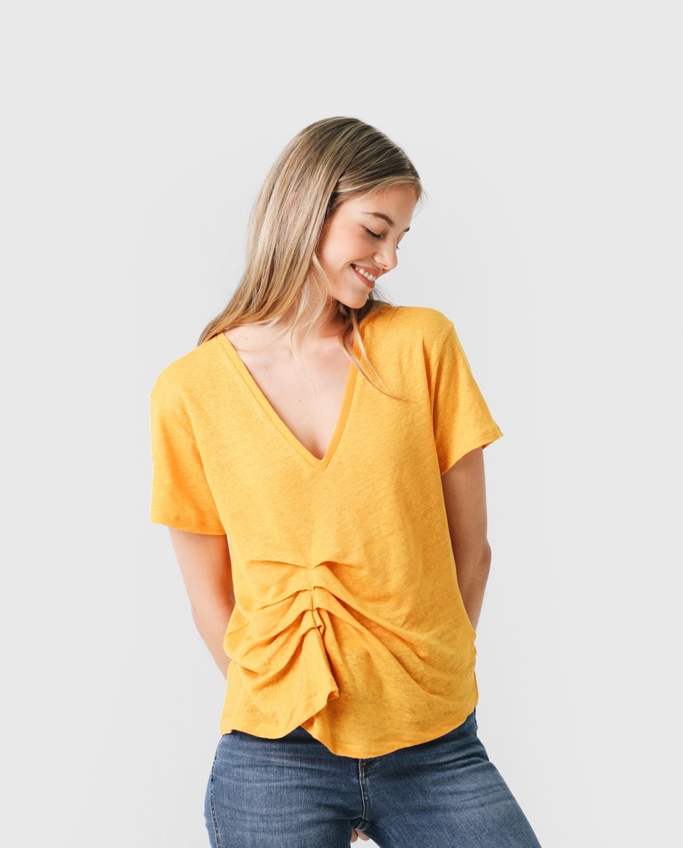 CAMISETA LINO FRUNCE