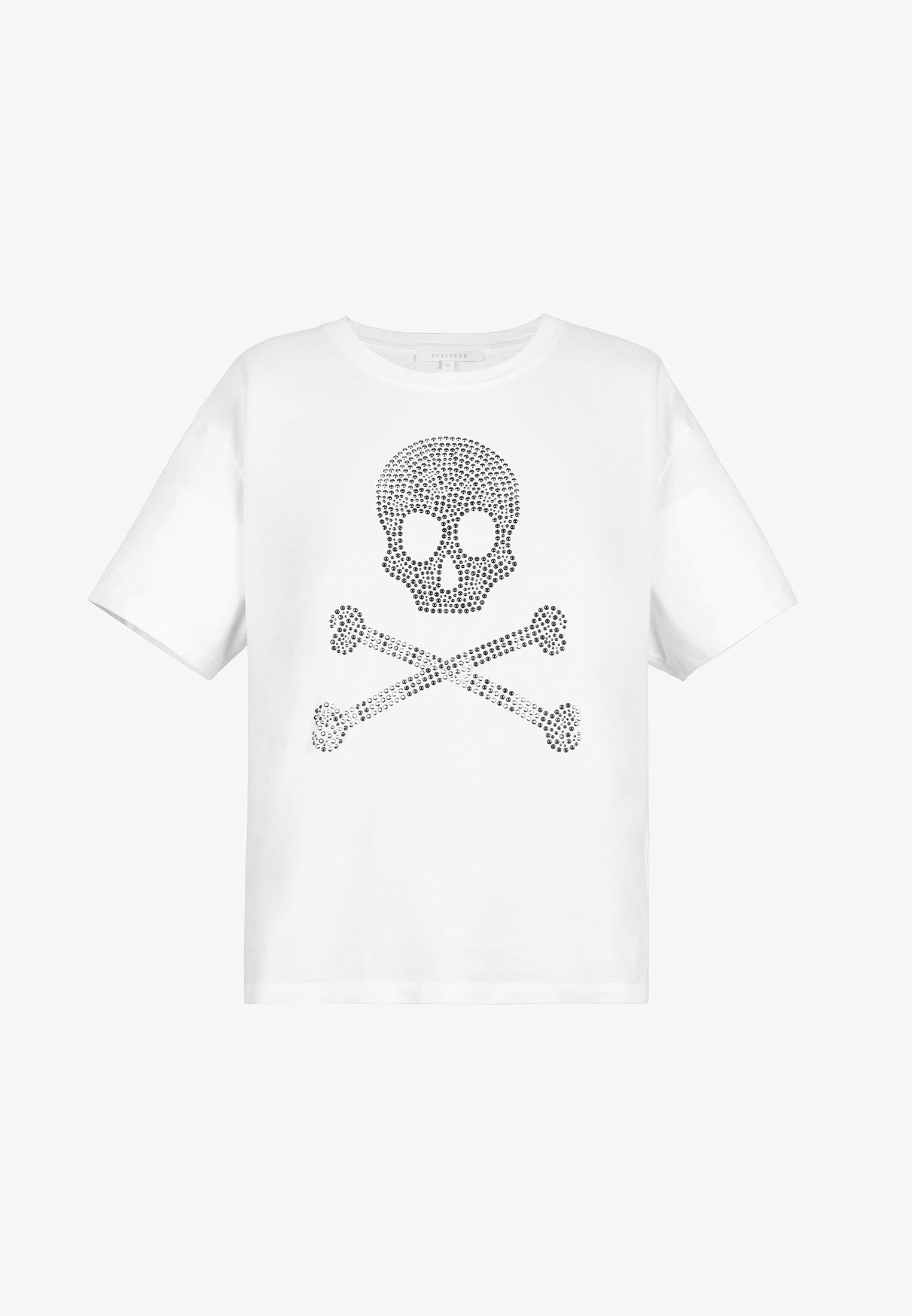 T-SHIRT ALGODÃO CAVEIRA TACHAS