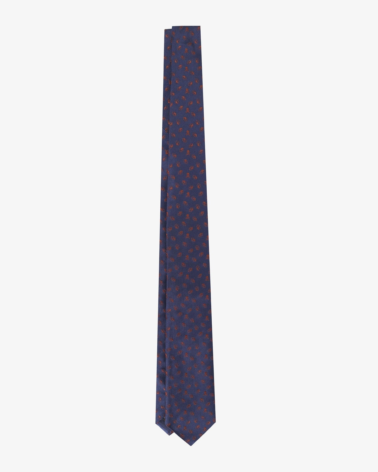 CORBATA GEOMÉTRICO CALAVERAS RETRO