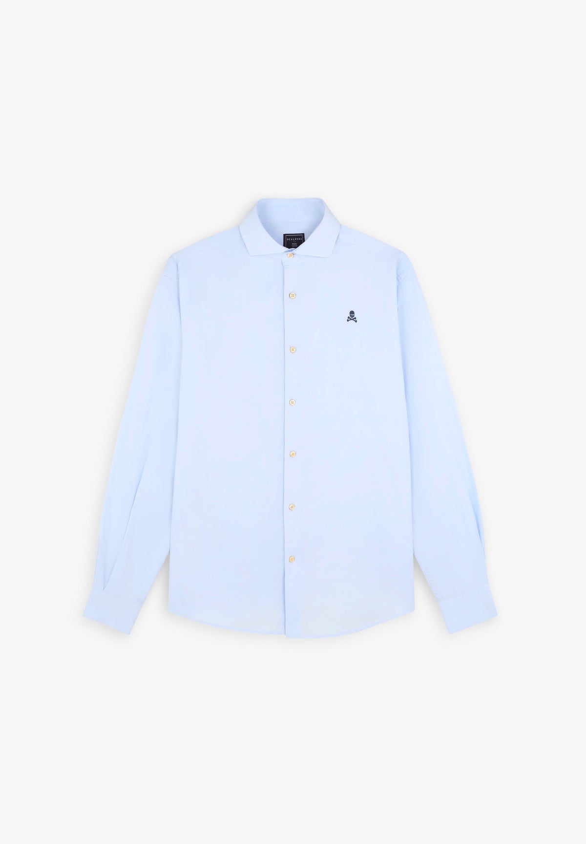 CAMISA DE ALGODÃO COM CAVEIRA EM CONTRASTE