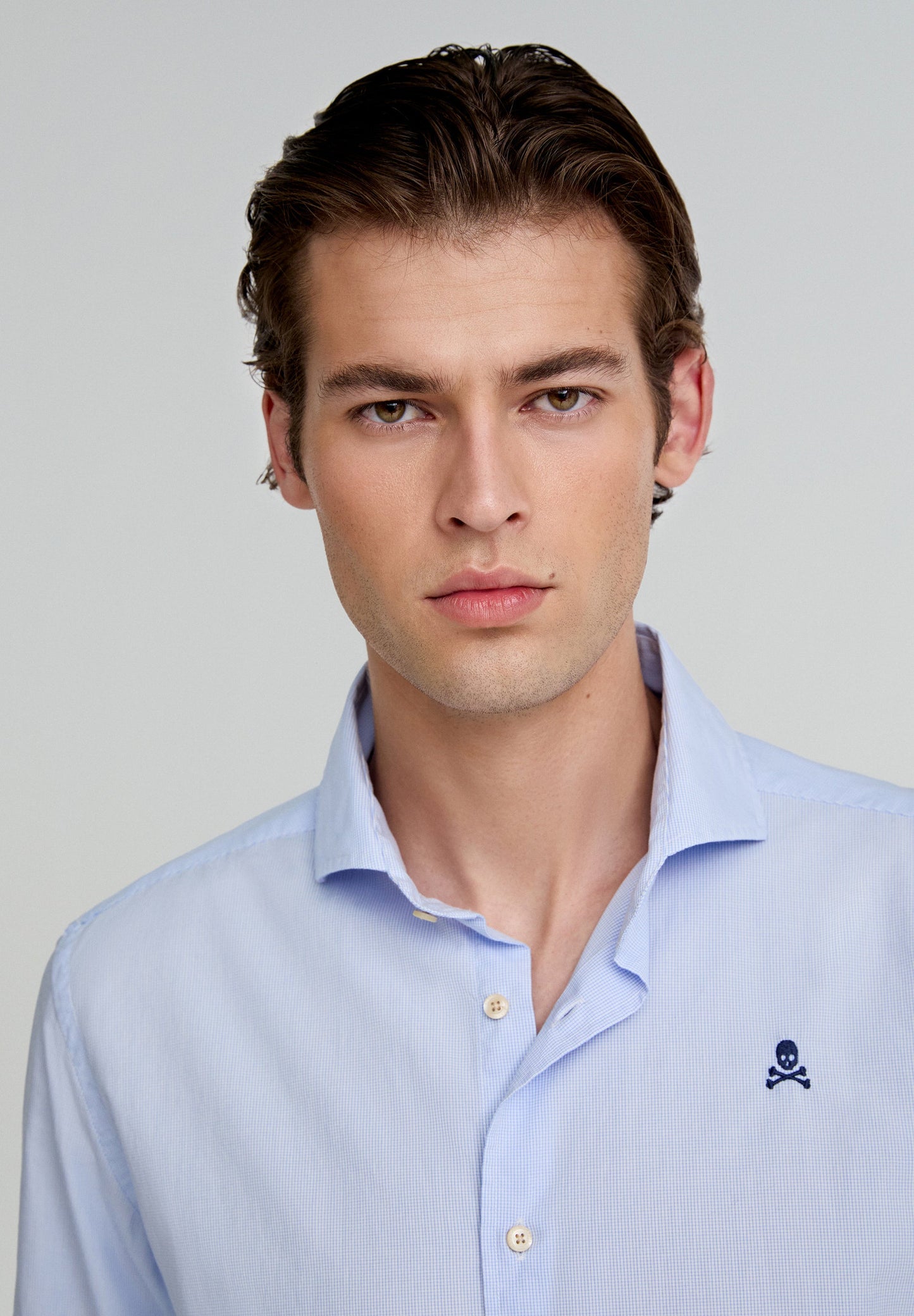 CAMISA CLÁSSICA XADREZ COM SKULL EM CONTRASTE